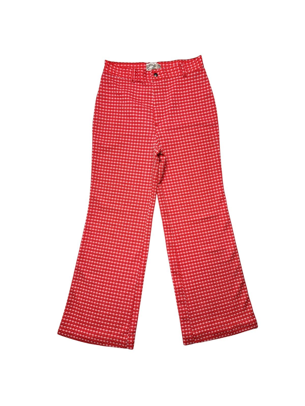 Levi's Vintage 1970's Red Gingham Levis For Me Pant Size 30" / US 8 / IT 44 - 1 Thumbnail