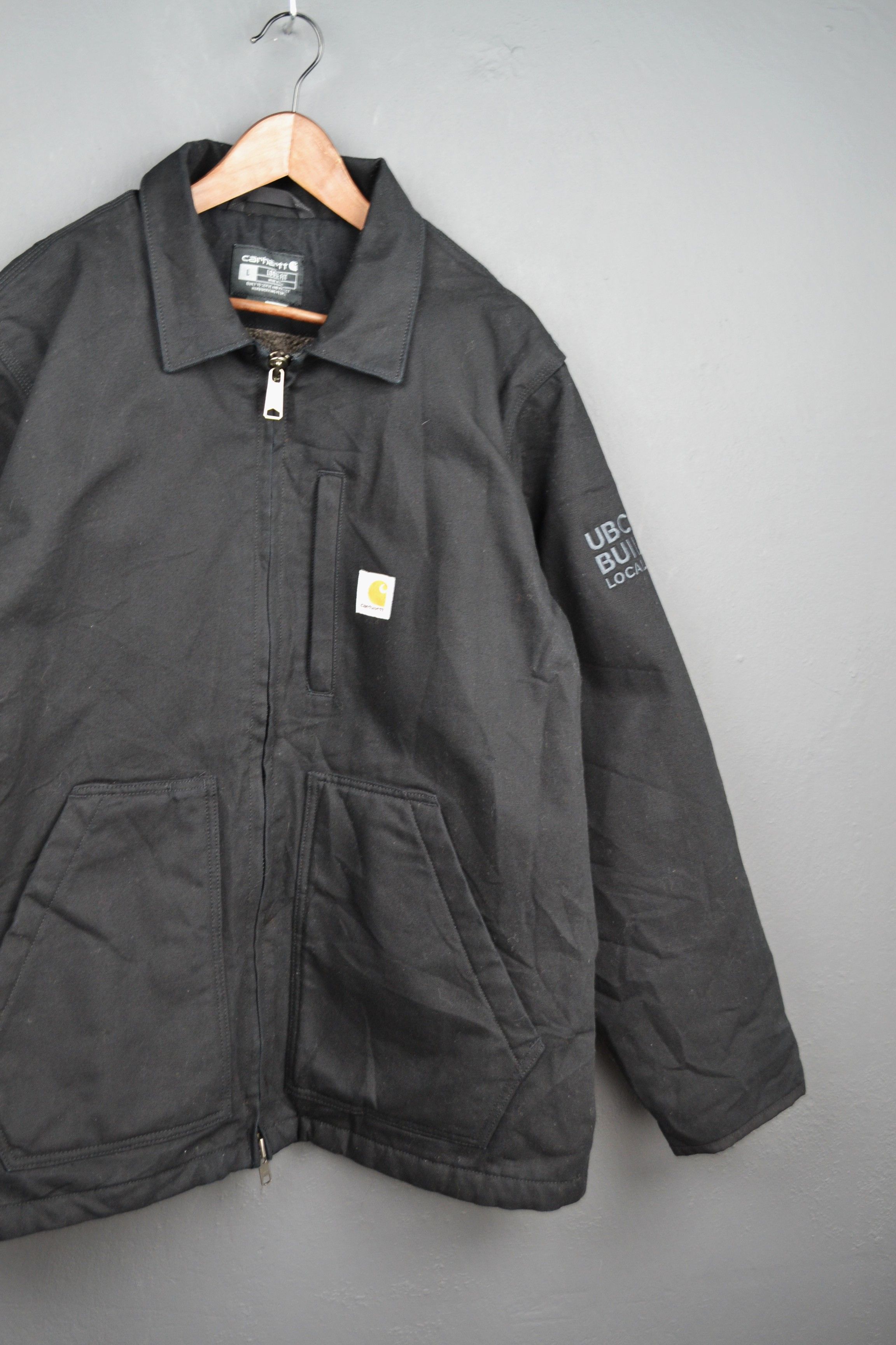 Carhartt Carhartt Men's 104293 Washed Duck Coat Sherpa Lined Black L Size US L / EU 52-54 / 3 - 1 Thumbnail