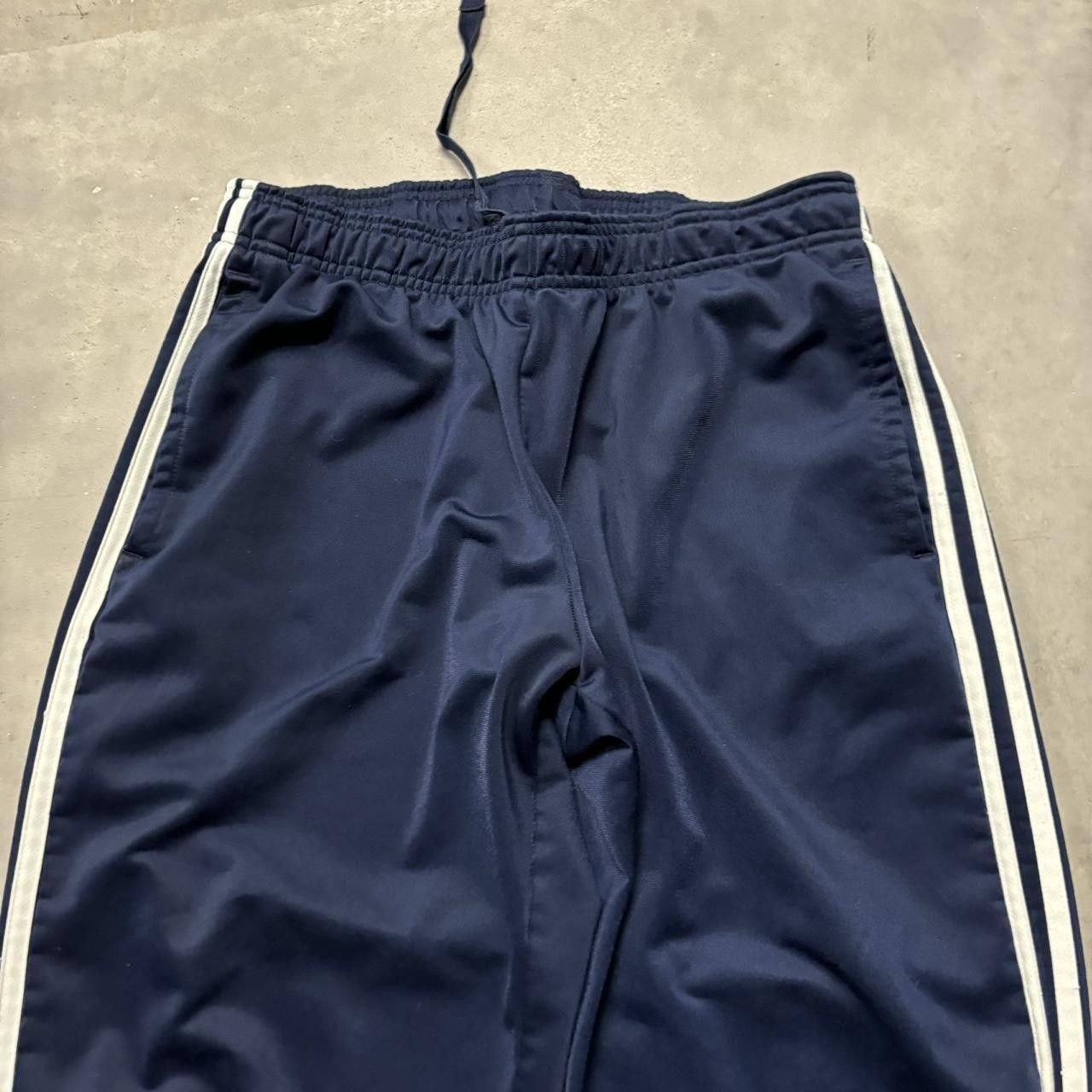 Adidas × Vintage Crazy Vintage Y2K/2000s Navy Blue Adidas Striped Skater Drill Essential Sweatpants! Size US 32 / EU 48 - 3 Thumbnail