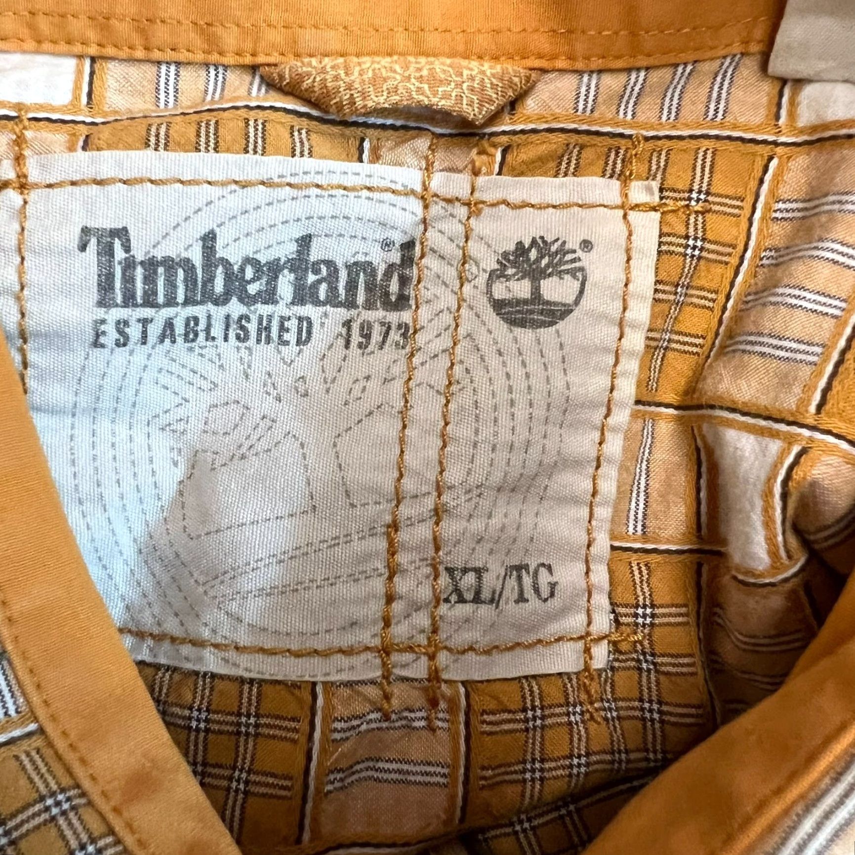 Timberland Timberland Plaid Button-Up Shirt Mens XL Brown Short Sleeve Casual Workwear Cotton Pocket Embroidered 54 Chest Regular Size US XL / EU 56 / 4 - 6 Thumbnail