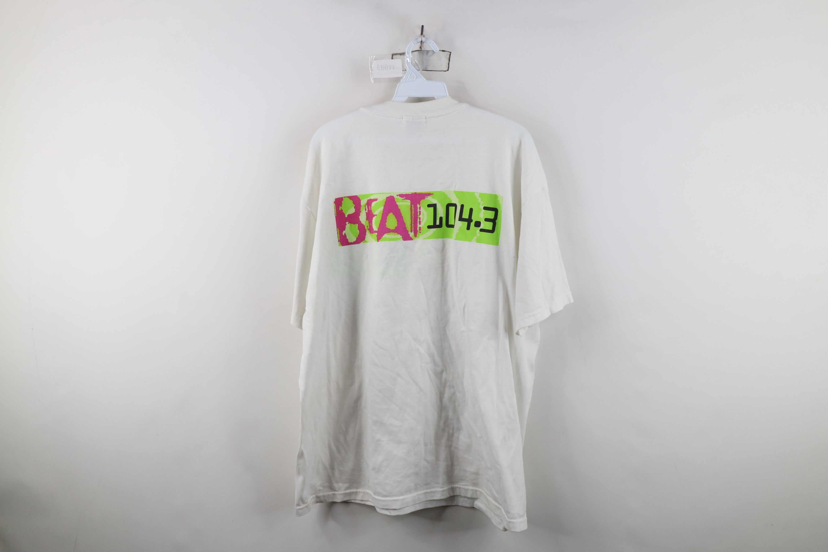 Vintage Vintage 90s Streetwear Radio Hip Hop Rap Tee T-Shirt White Size US XL / EU 56 / 4 - 10 Thumbnail
