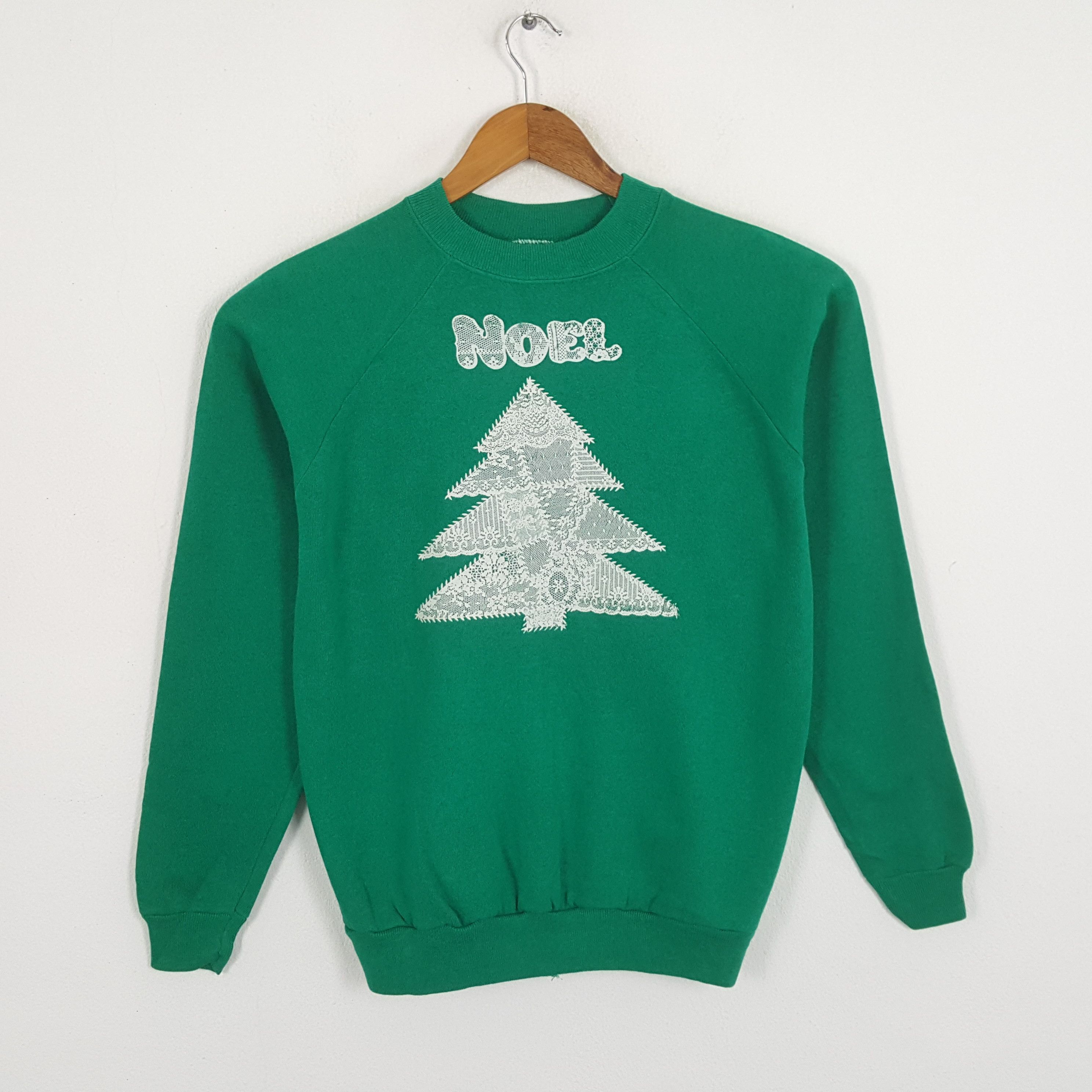 Vintage Vintage 90's NOEL Christmas Tree Streetwear Sweatshirts Size US L / EU 52-54 / 3 - 1 Thumbnail