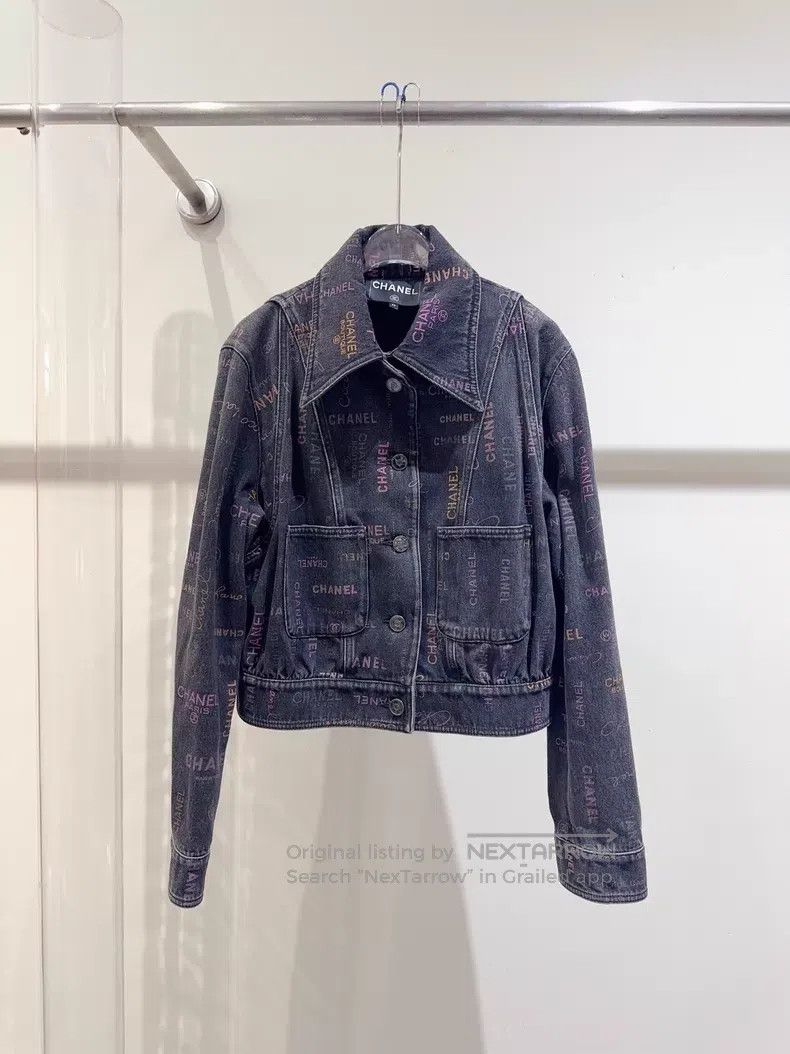Chanel Chanel Full logo denim jacket Size M / US 6-8 / IT 42-44 - 1 Thumbnail