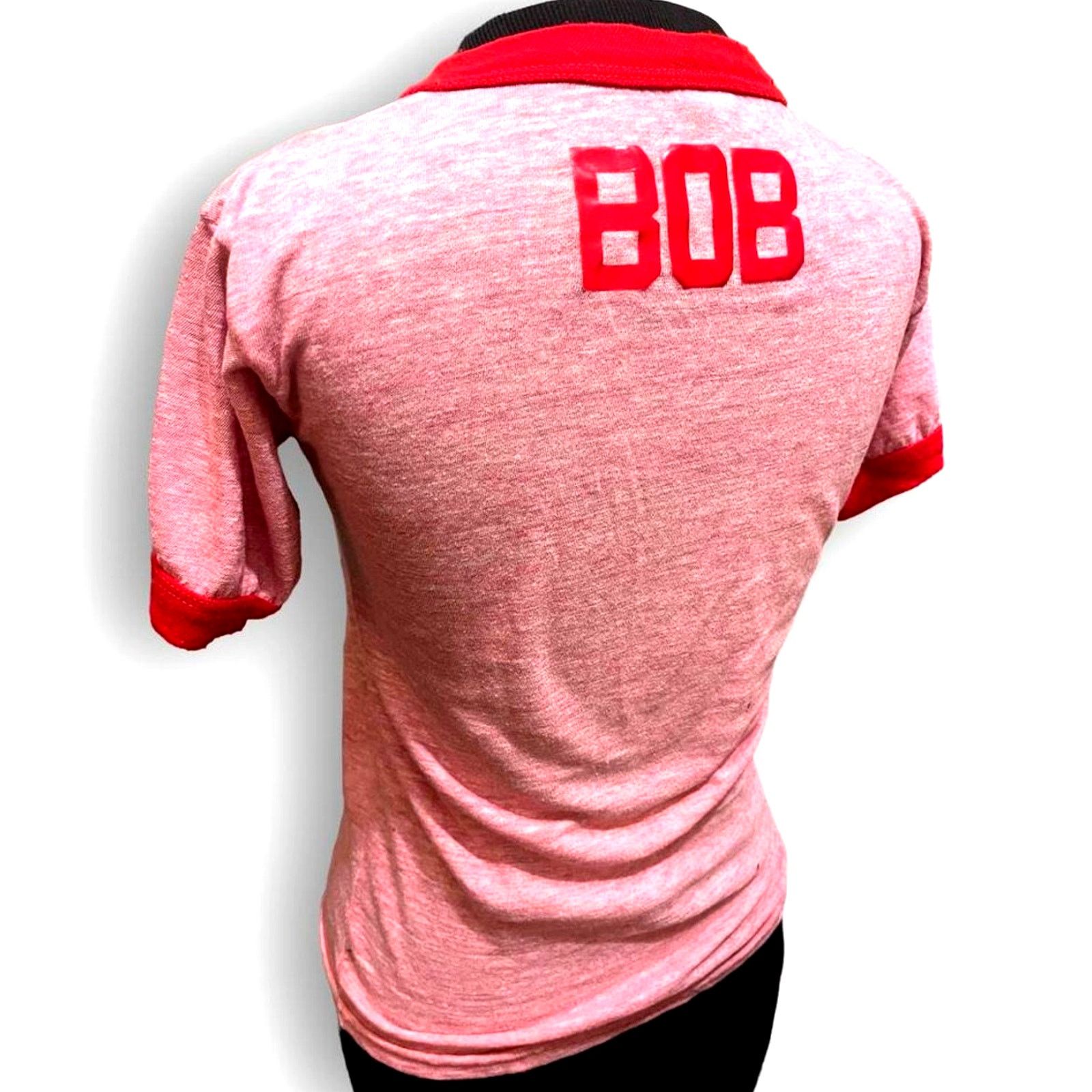 Vintage Vtg. 70s Red Graphic Ringer Tee Size US S / EU 44-46 / 1 - 3 Thumbnail
