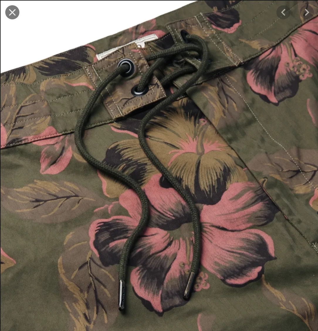 RRL Ralph Lauren Long floral Printed Cotton-blend Swim Shorts In Green Size US 30 / EU 46 - 2 Thumbnail