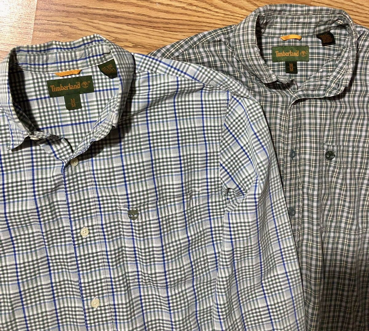 Timberland × Vintage 2 Timberland Medium Plaid Flannel Shirts Retro Y2K Set of 2 Size US M / EU 48-50 / 2 - 1 Thumbnail