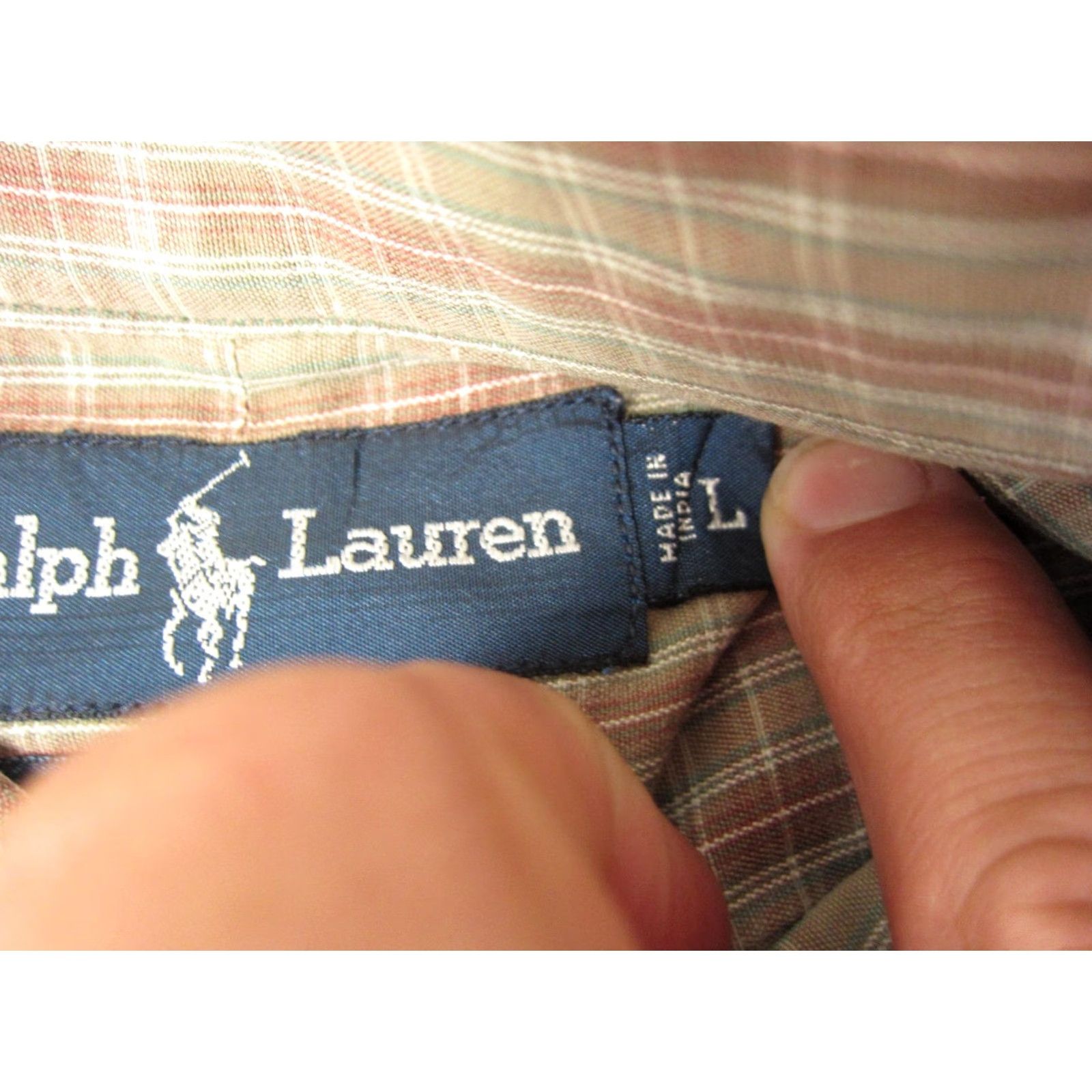 Ralph Lauren VINTAGE Ralph Lauren Shirt Mens L Green Red Gray Pony Plaid McMeel Pocket Button-Up Size US L / EU 52-54 / 3 - 6 Thumbnail