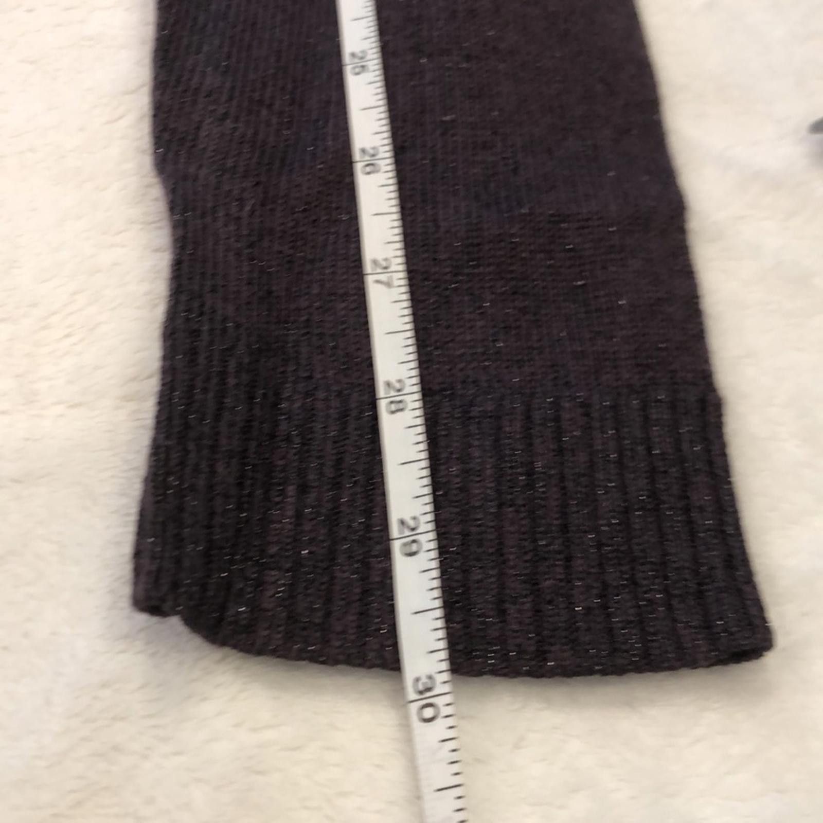 Apt. 9 Apt. 9 Dark Purple black metallic midi Sweater dress SZ LG Size US L / EU 52-54 / 3 - 9 Thumbnail