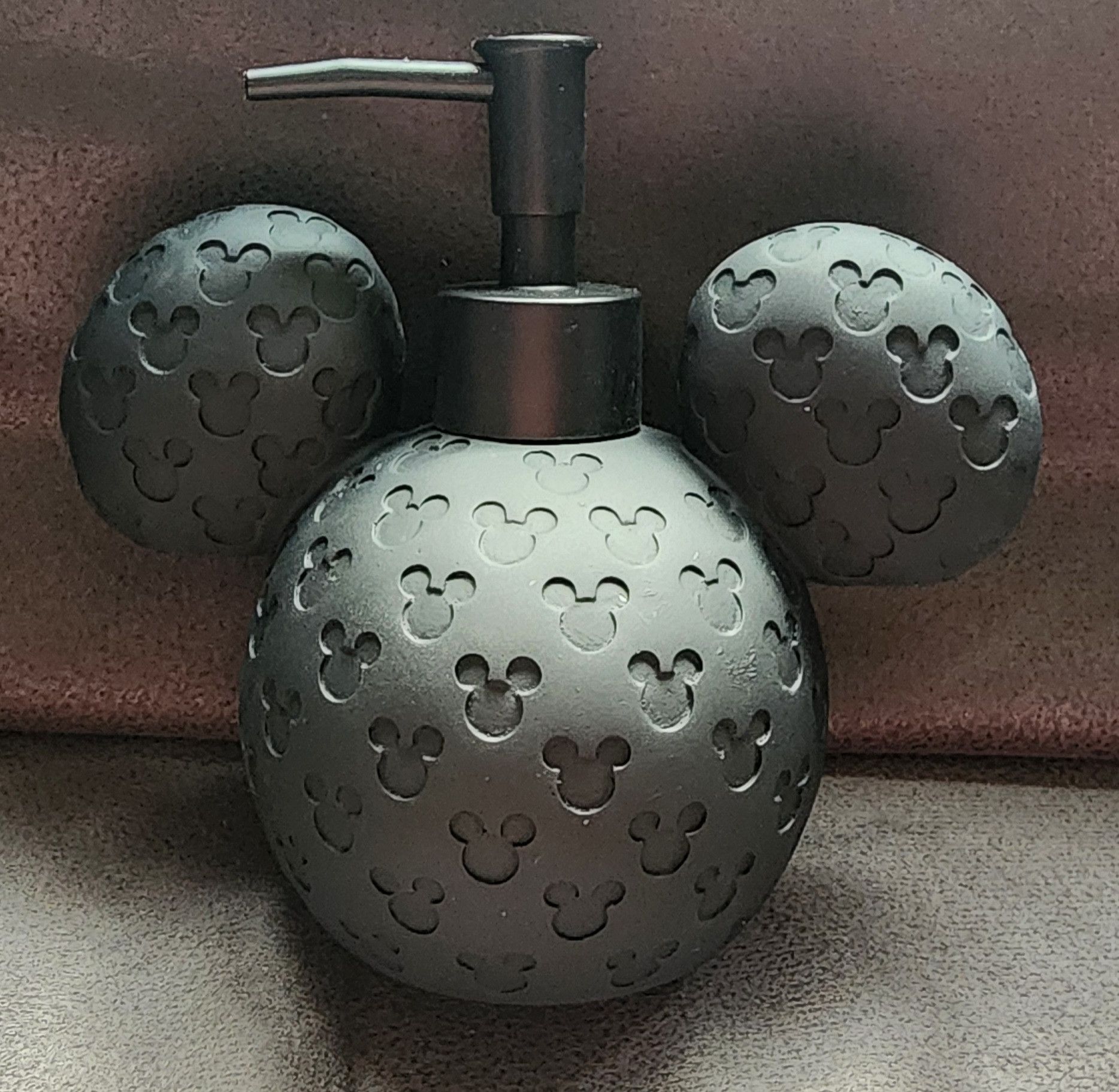 Disney Disney Mickey Mouse Black Pattern Soap Dispenser 6" x 6.5" Size ONE SIZE - 1 Thumbnail