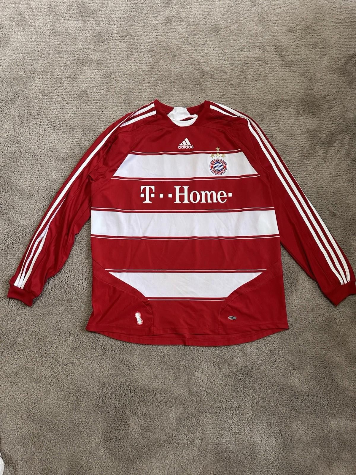 Adidas BAYERN MUNICH 2008 2009 L/SHOME FOOTBALL SHIRT SOCCER JERSEY Size US XL / EU 56 / 4 - 1 Thumbnail