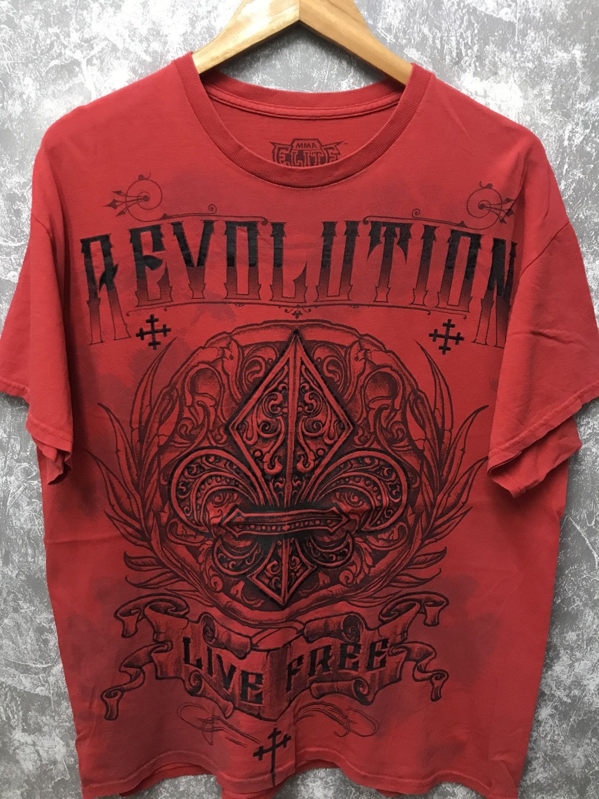 Affliction MMA Elite Affliction Fleur De Lis Y2K Graphic Tee Size US L / EU 52-54 / 3 - 1 Thumbnail