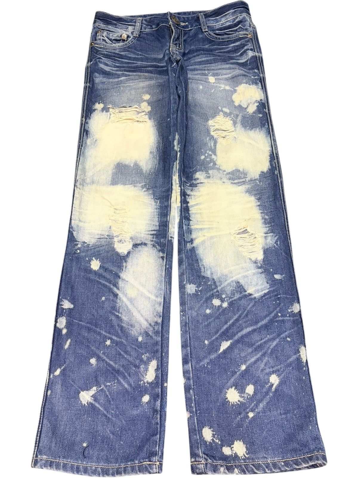 Ksubi Vintage Japanese Brand Bleached Distressed Jeans Size 30" / US 8 / IT 44 - 1 Thumbnail