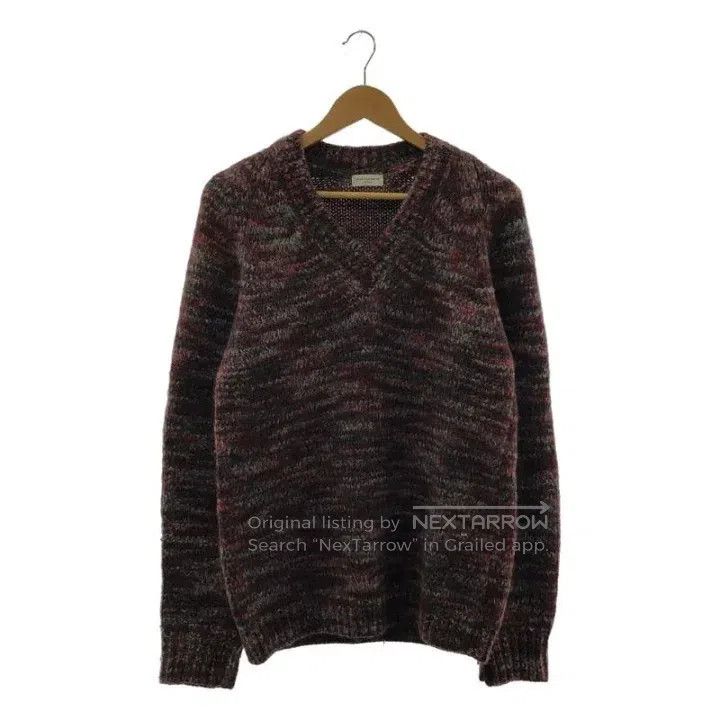 Dries Van Noten Dries Van Noten Mohair Blend V-neck Knit Sweater Size M / US 6-8 / IT 42-44 - 1 Thumbnail