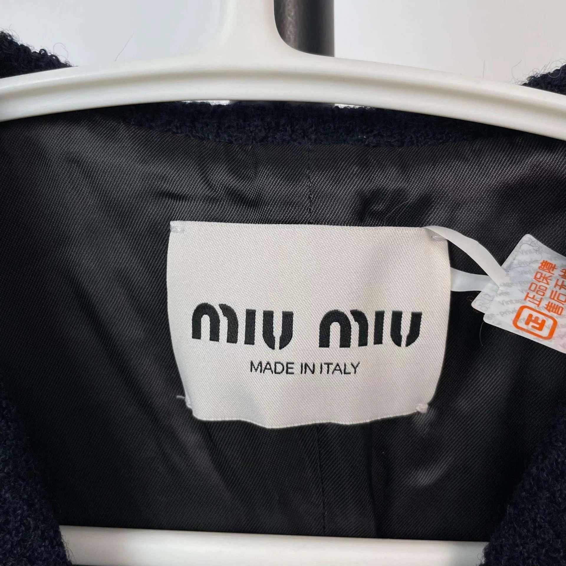 Miu Miu MIU MIU Navy Blue Navy Collar Embossed Logo Dress Size XS / US 0-2 / IT 36-38 - 3 Thumbnail