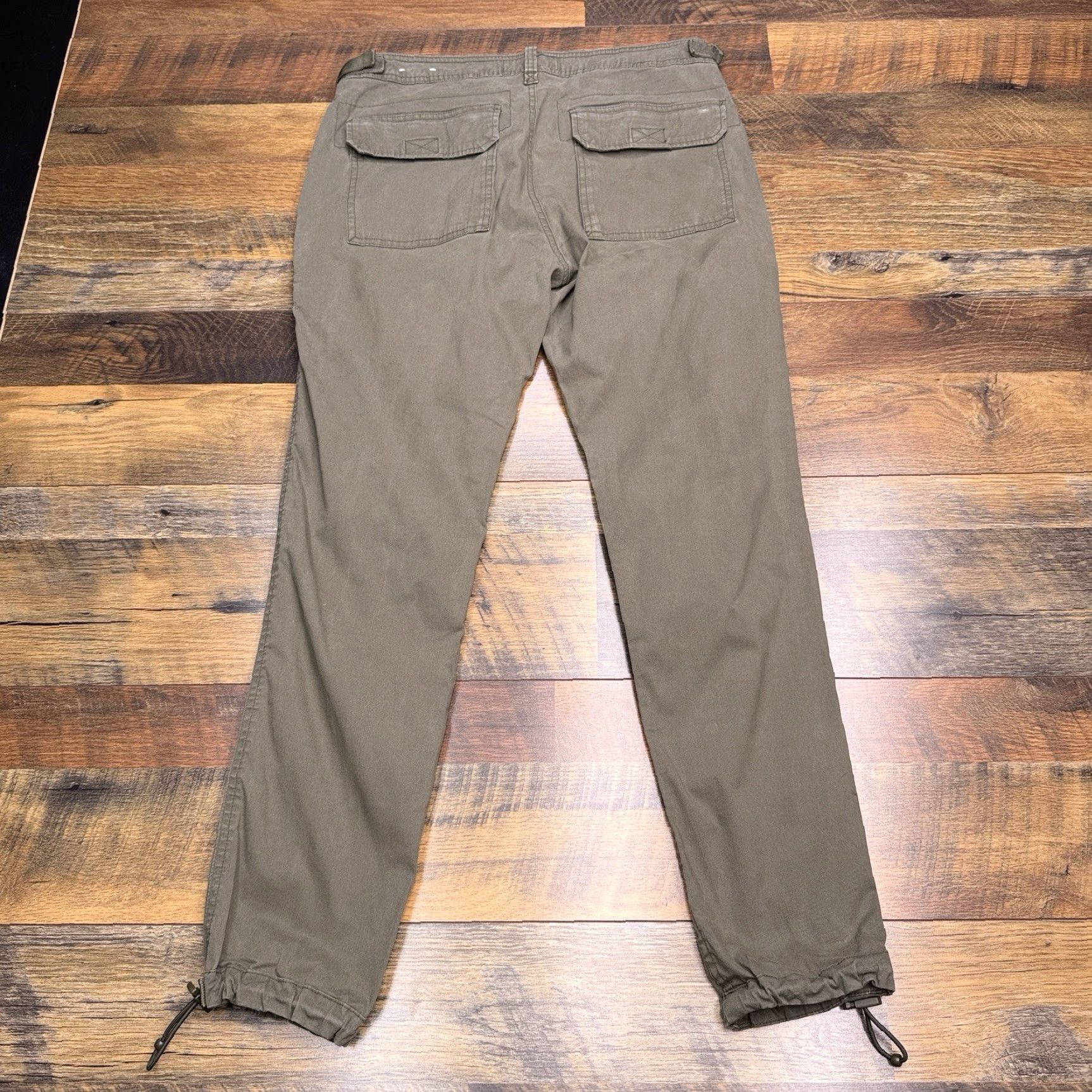 Abercrombie & Fitch Slim Straight Pants Mens 30x30 Green Mid Rise Zip Pockets