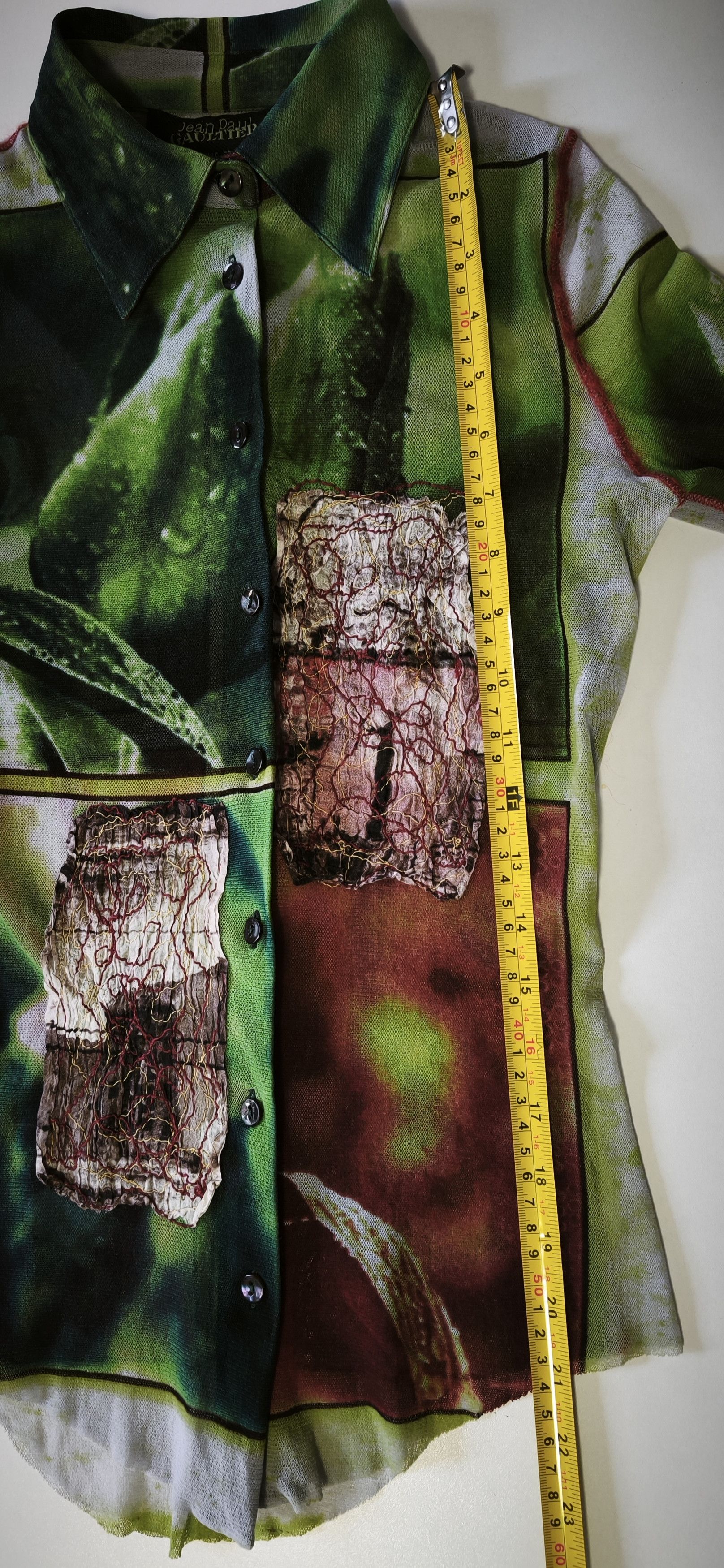 Jean Paul Gaultier Sping 2002 - Plants Photos print mesh top Size S / US 4 / IT 40 - 4 Thumbnail
