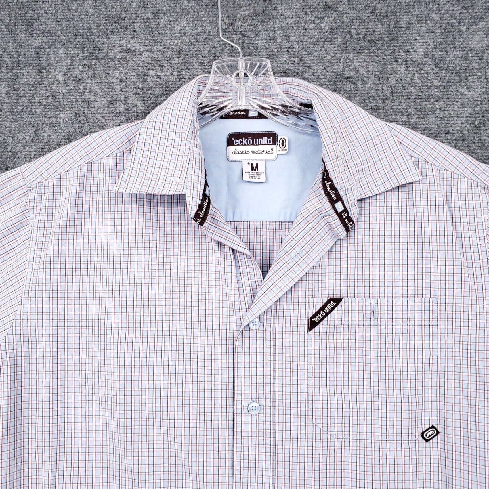 Ecko Unltd. VINTAGE Ecko Unltd Button-Up Shirt Men M Medium Blue Plaid Casual Short Sleeve Modern/Travel Womens? Size US M / EU 48-50 / 2 - 3 Thumbnail