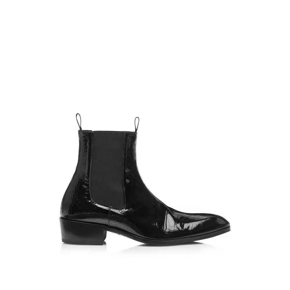 Tom Ford o1loc1c0325 J1490 Leather Bailey Chelsea Boots in Black Size US 12.5 / EU 45-46 - 1 Thumbnail
