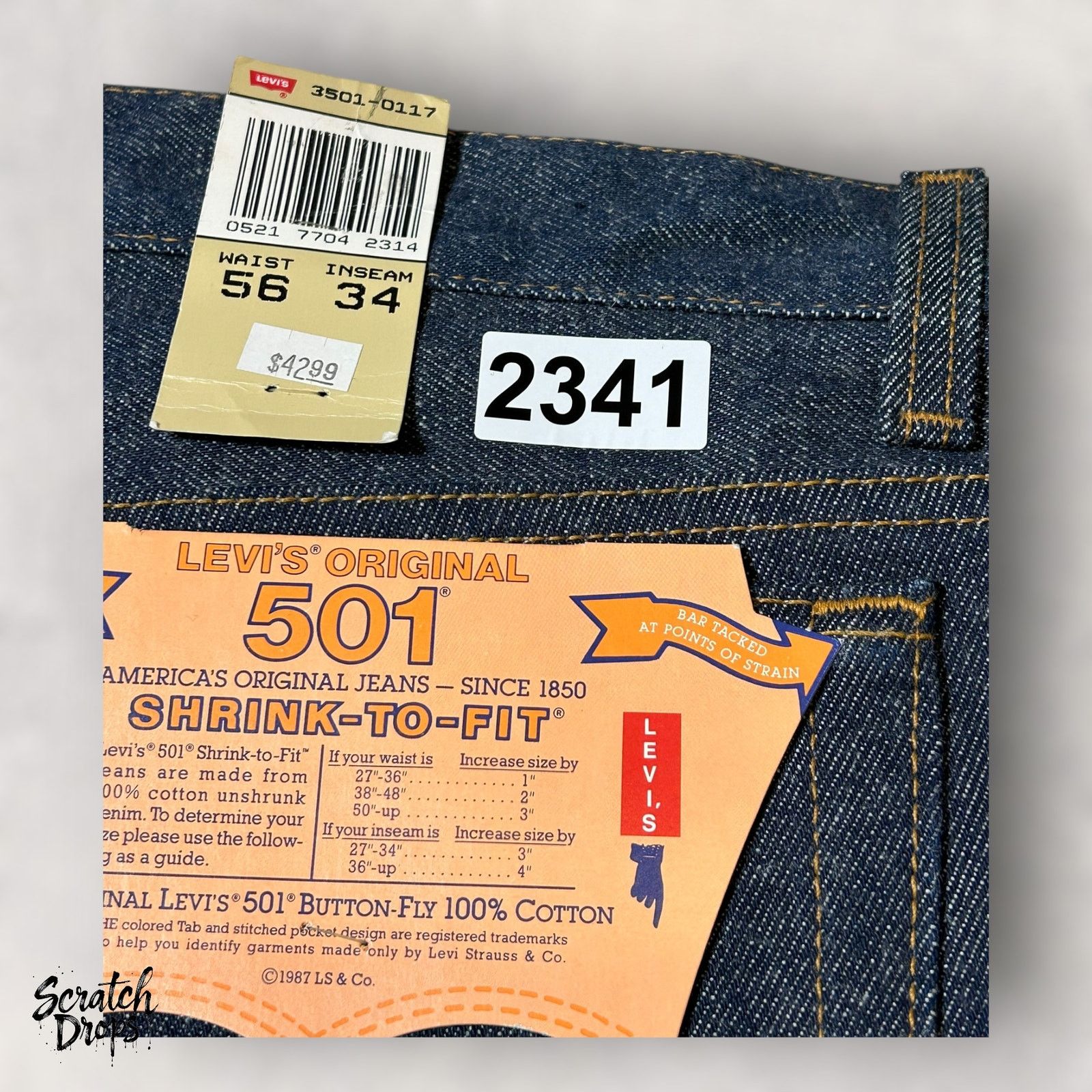 Levi's Vintage Levi’s 501xx Shrink-to-Fit Jeans USA W58 L34 501 NWT Size US 42 / EU 58 - 2 Thumbnail