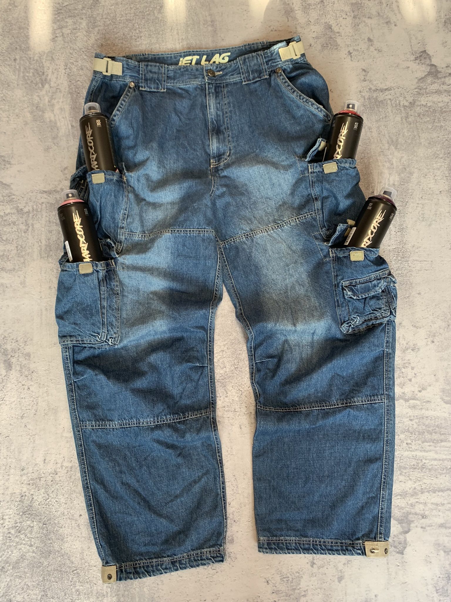 Jet Lag Vintage Y2K Jet Lag NYC Baggy Rare Cargo Pants Size XL Size US 36 / EU 52 - 2 Thumbnail