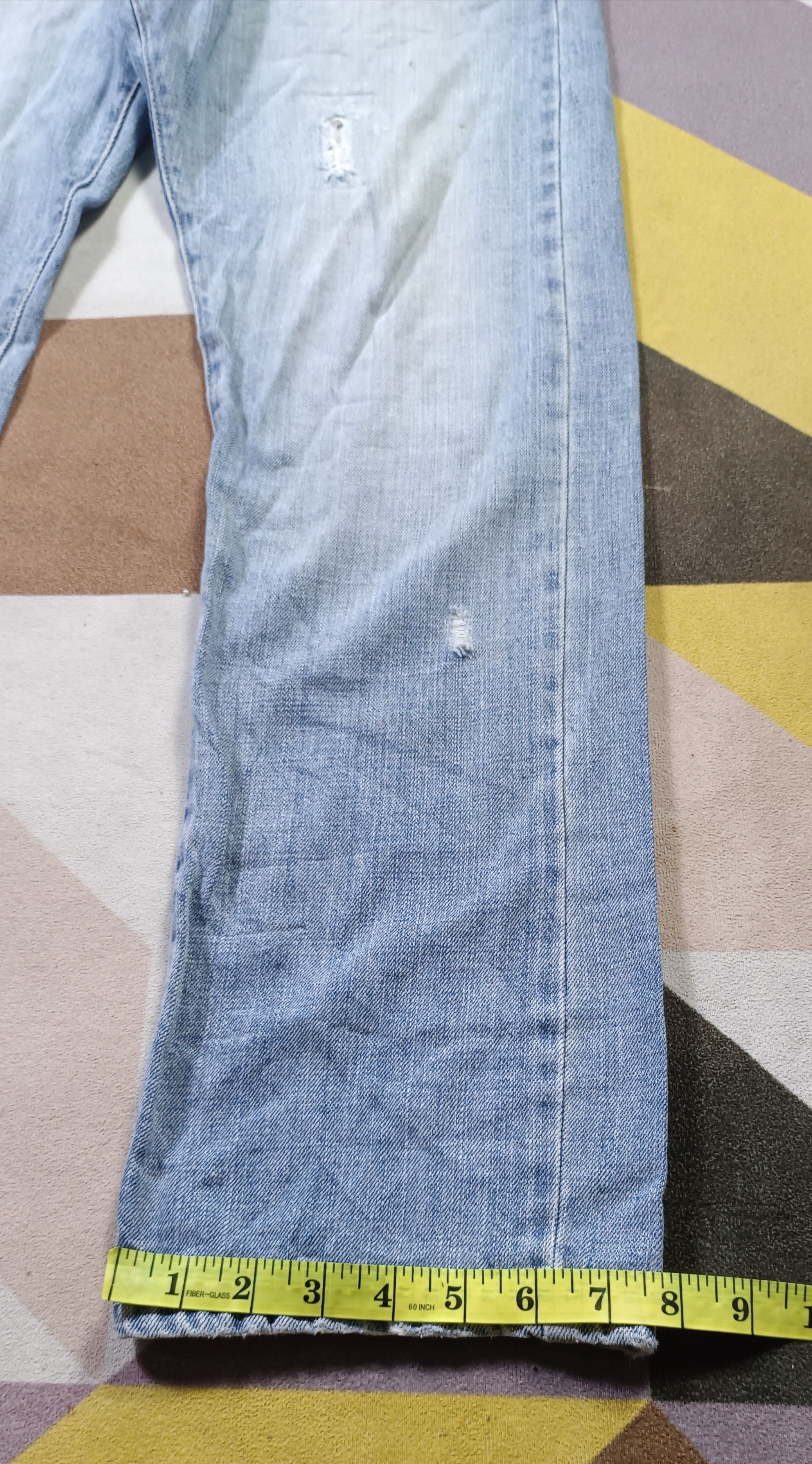 Vintage 00s💥 Stussy Rough & Rugged Distressed Denim