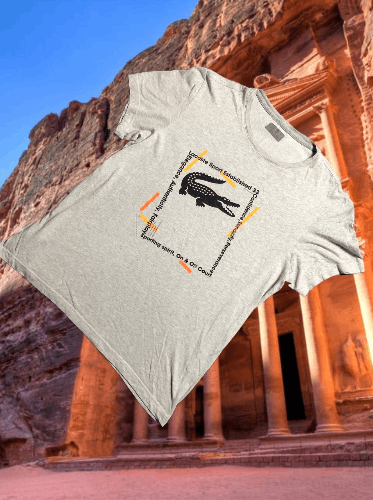 Lacoste × Vintage Lacoste Cursive Graphic Grey Tee Size US L / EU 52-54 / 3 - 1 Thumbnail