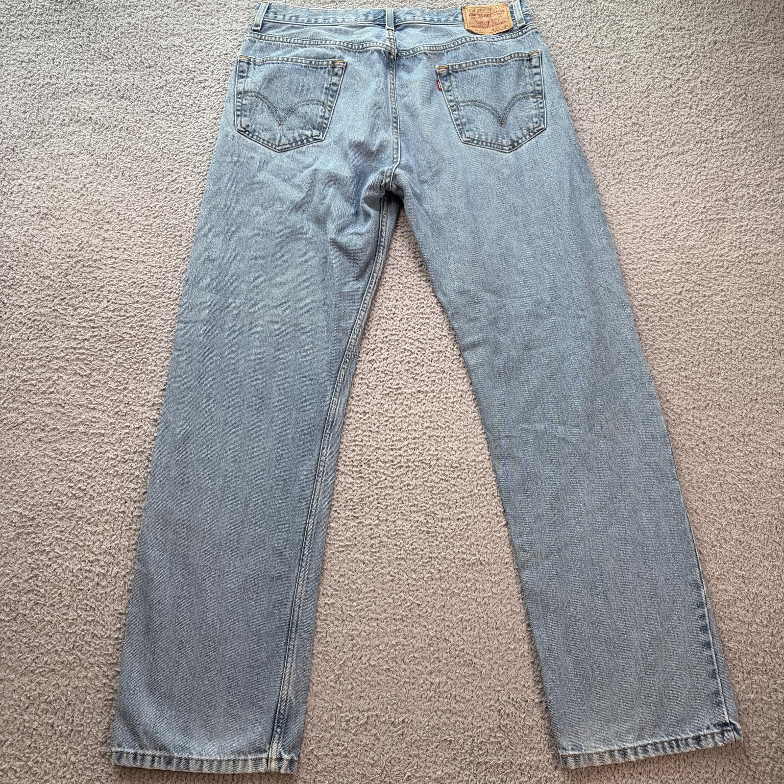 Levi's Levi’s 505 Regular Fit Light Wash Straight Leg Jeans 36x34 Size US 36 / EU 52 - 2 Thumbnail