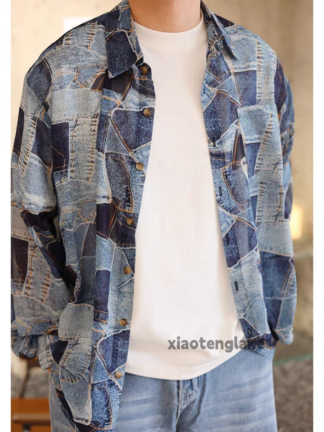 Vintage Unisex outdoor utility workwear carpenter faded shirt Size US L / EU 52-54 / 3 - 2 Thumbnail