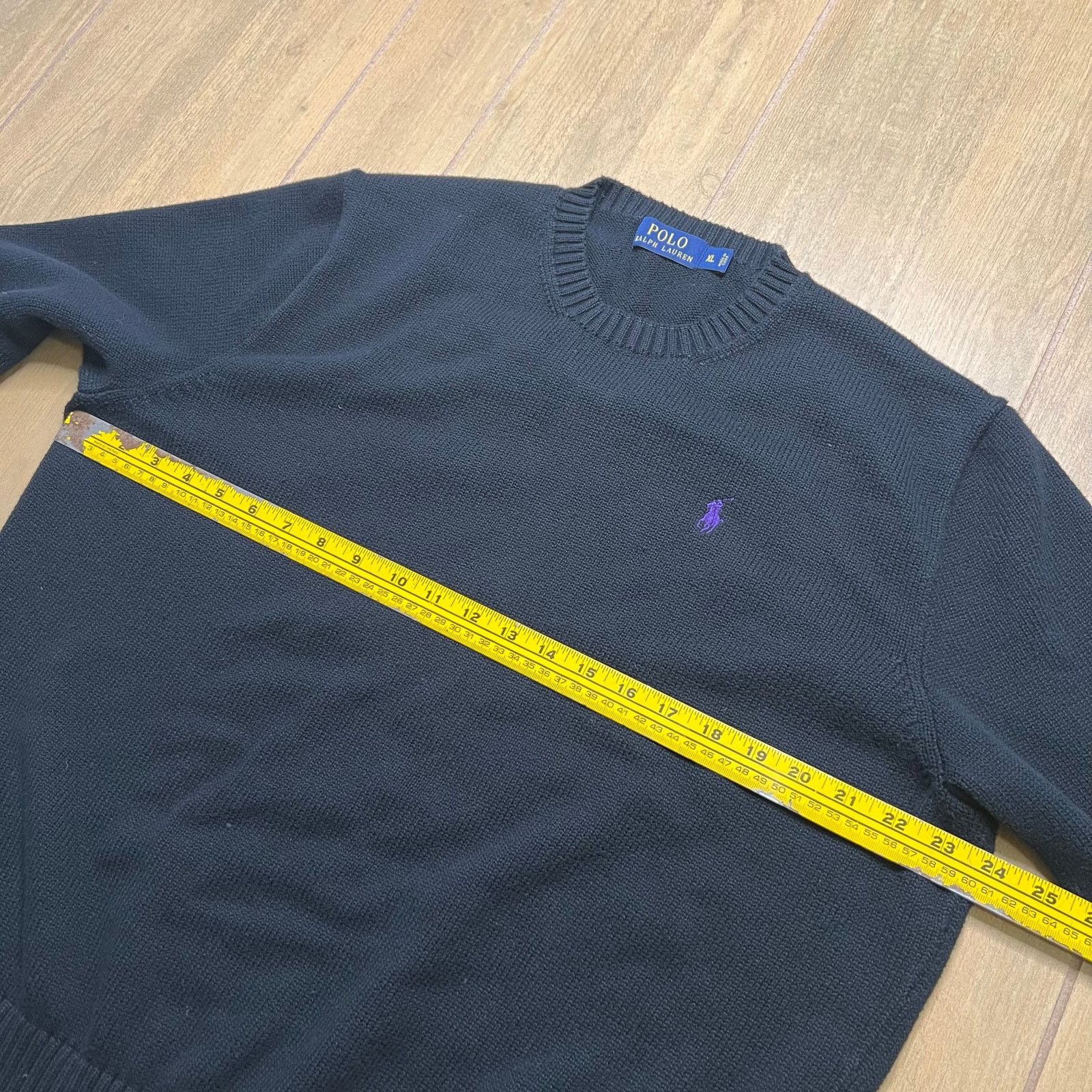 Polo Ralph Lauren Vintage Polo Ralph Lauren Cotton Men's Black Knit Sweater XL Size US XL / EU 56 / 4 - 6 Thumbnail