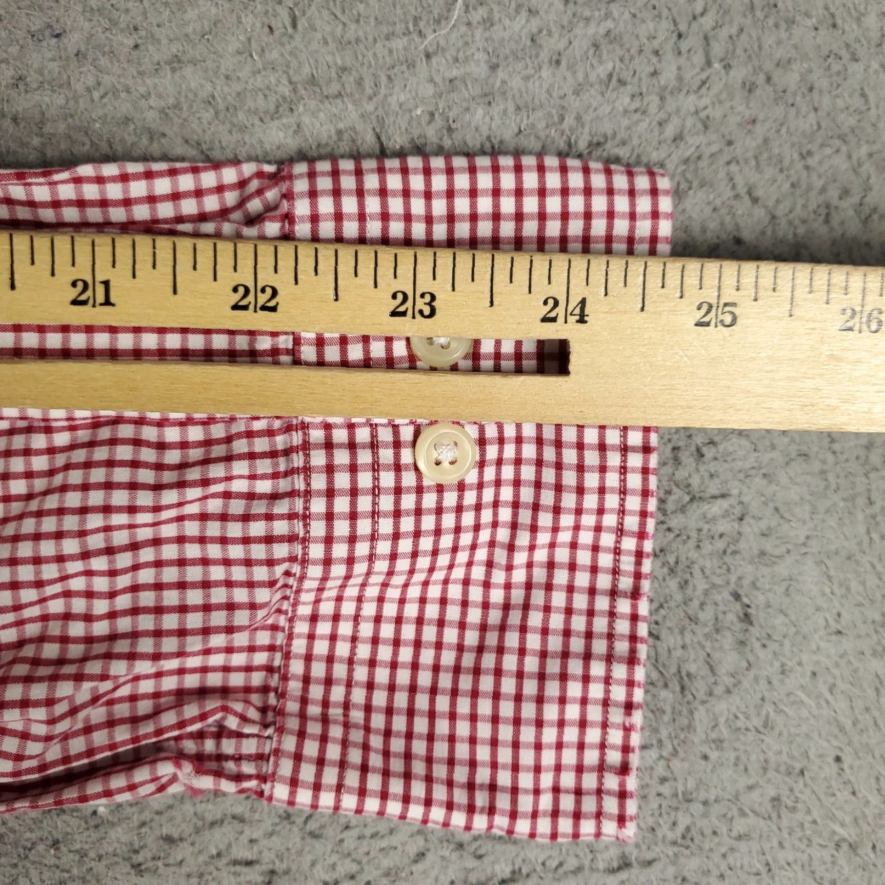 Ralph Lauren Ralph Lauren Dress Shirt Mens Size 17 Red Check Button Up Long Sleeve Casual Business Regular Size 46R - 6 Thumbnail