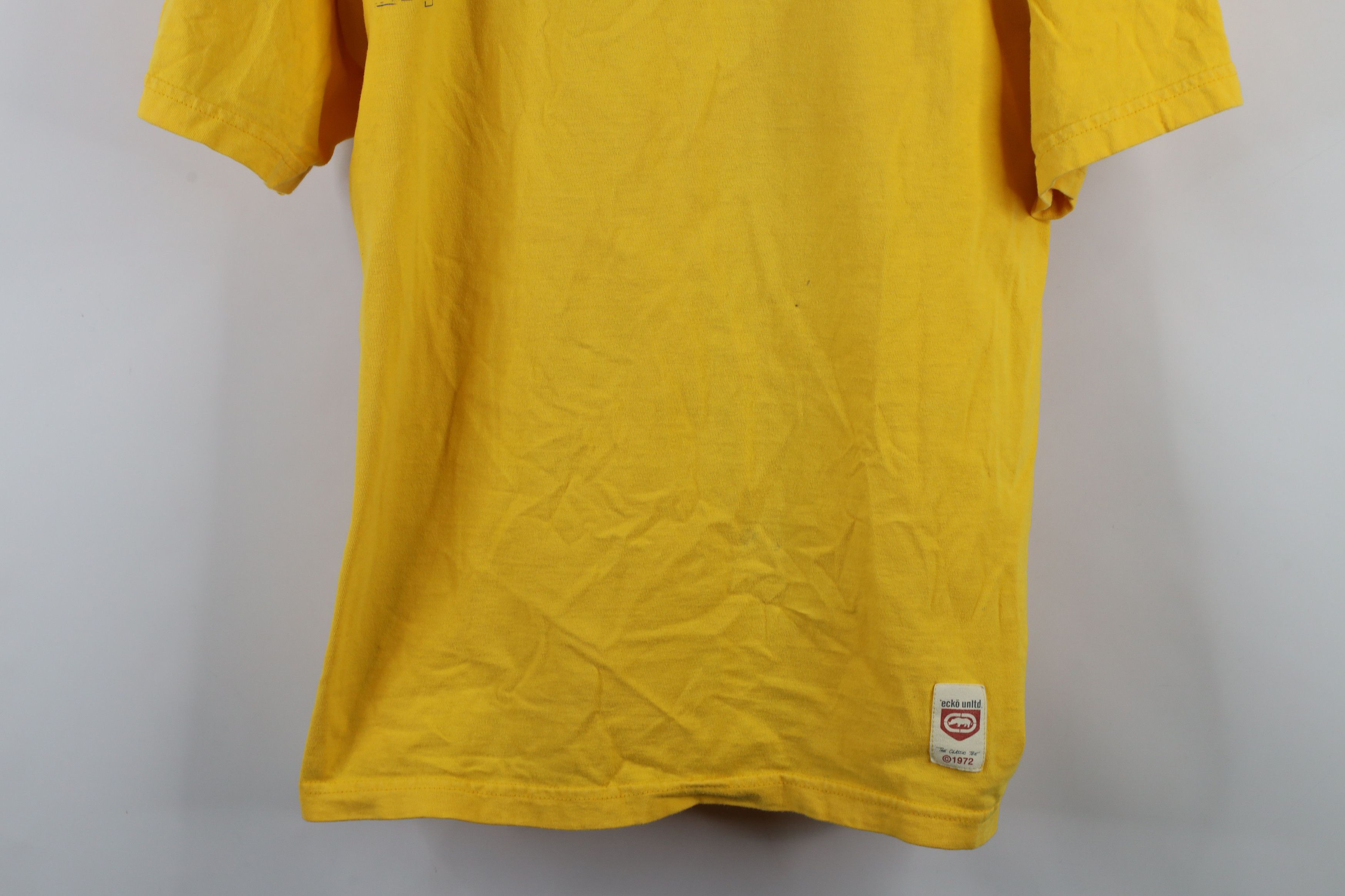 Ecko Unltd. × Vintage Vintage 90s Y2K Ecko Spell Out Baggy Fit T-Shirt Yellow Size US L / EU 52-54 / 3 - 3 Thumbnail