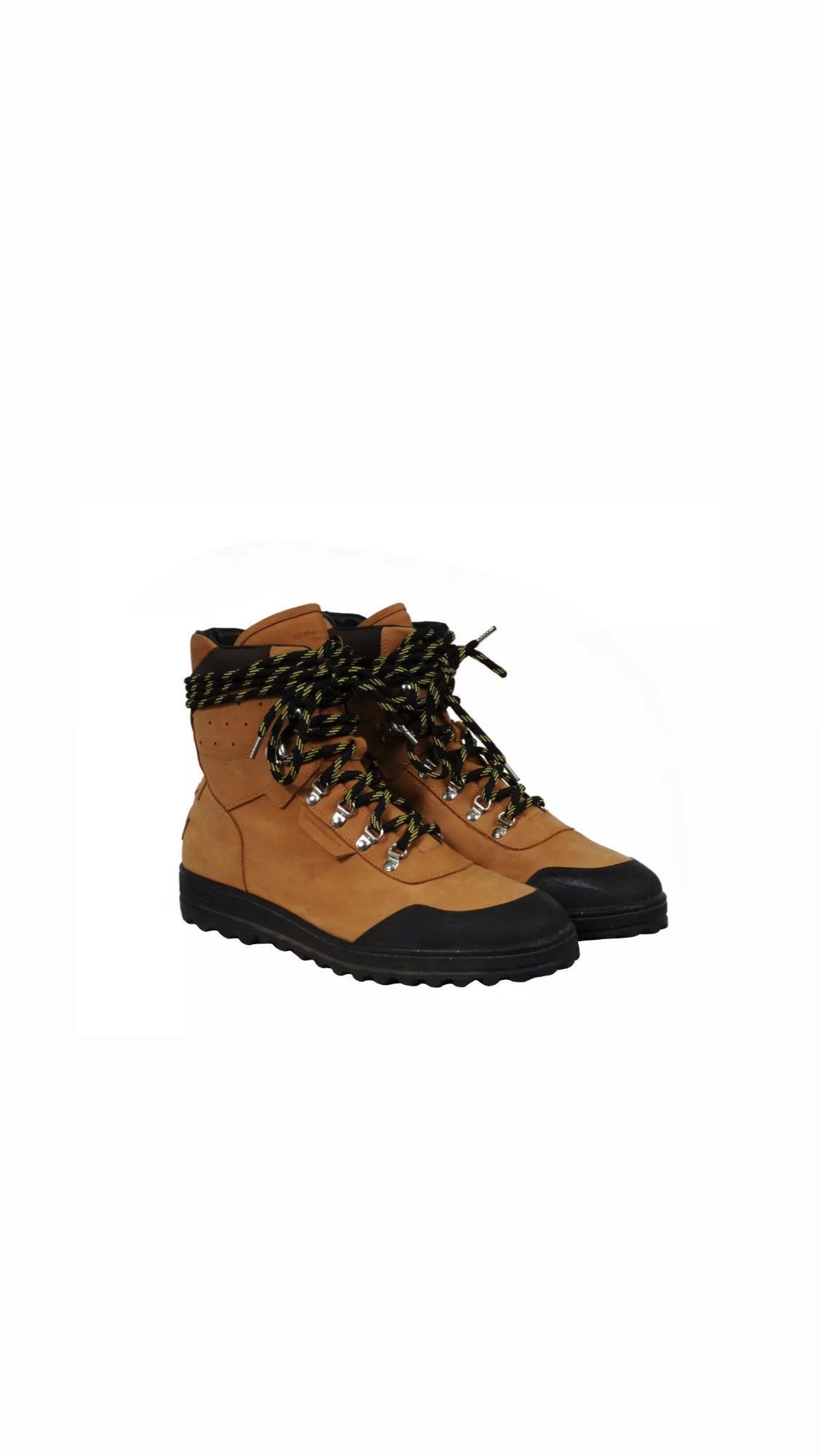 Off-White Hiking Boots Brown Tan Black Nubuck Size US 13 / EU 46 - 1 Thumbnail