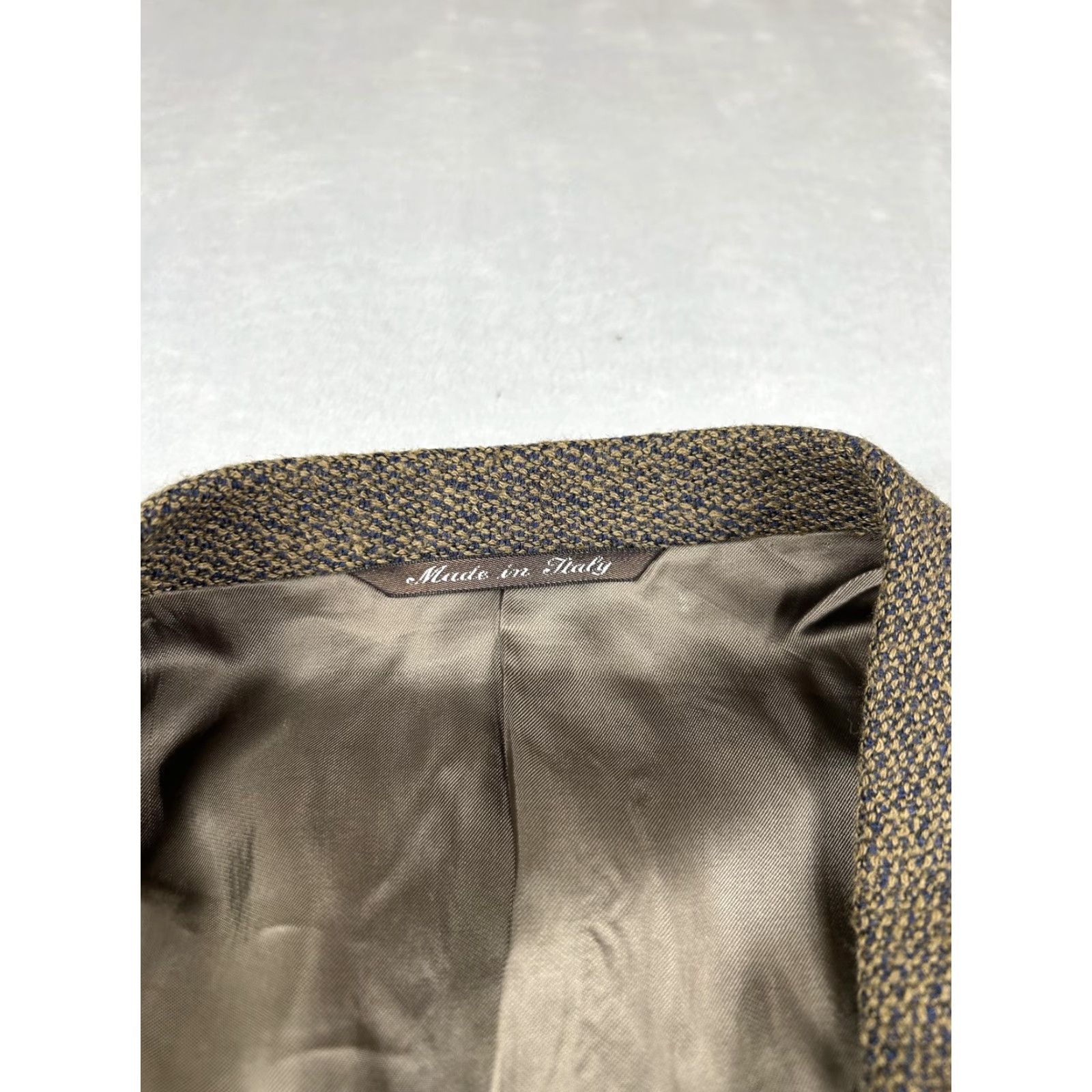 Canali Canali Proposta Mens Blazer Sport Coat Brown Tweed Wool Double-Breasted 6-Button Made in Italy 54R Size 44R - 6 Thumbnail