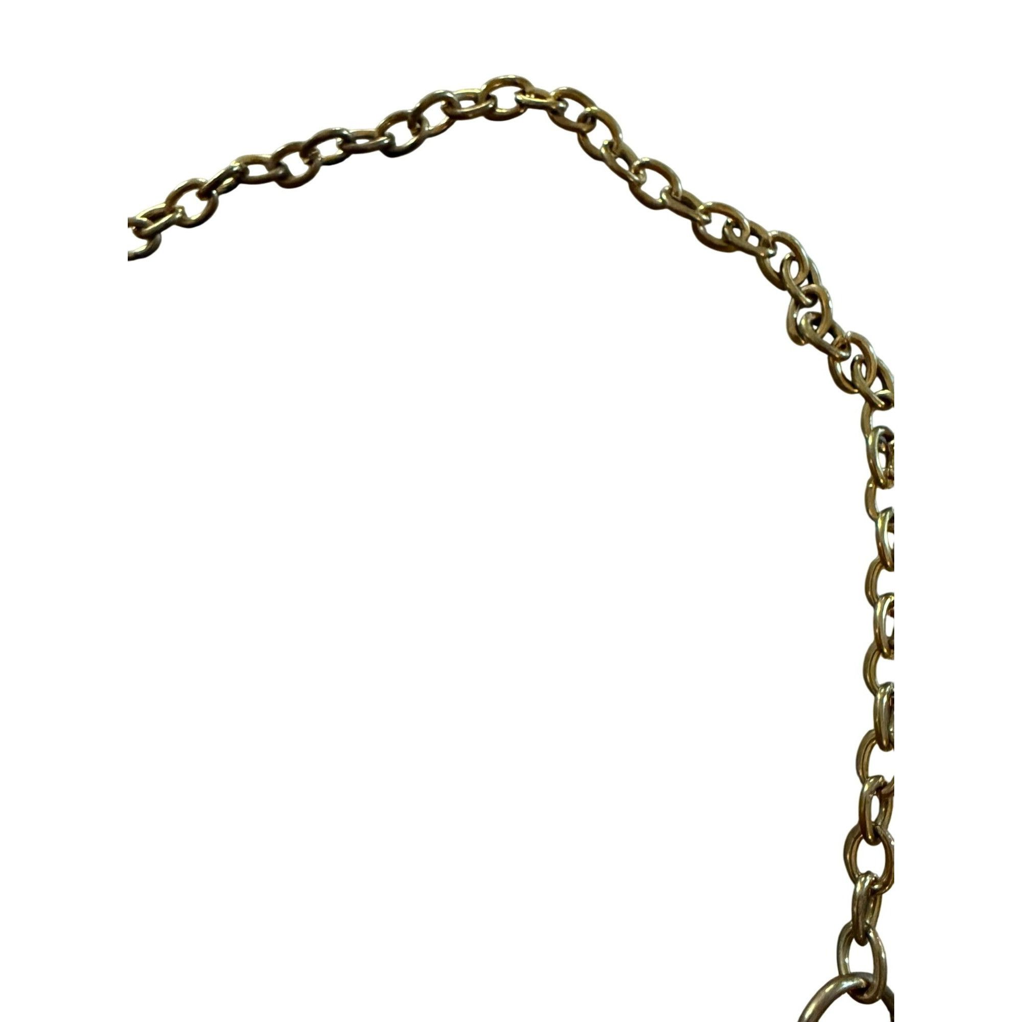 Other Vintage Chunky Gold-Tone Hammered Circle Link Chain Necklace Size ONE SIZE - 4 Thumbnail