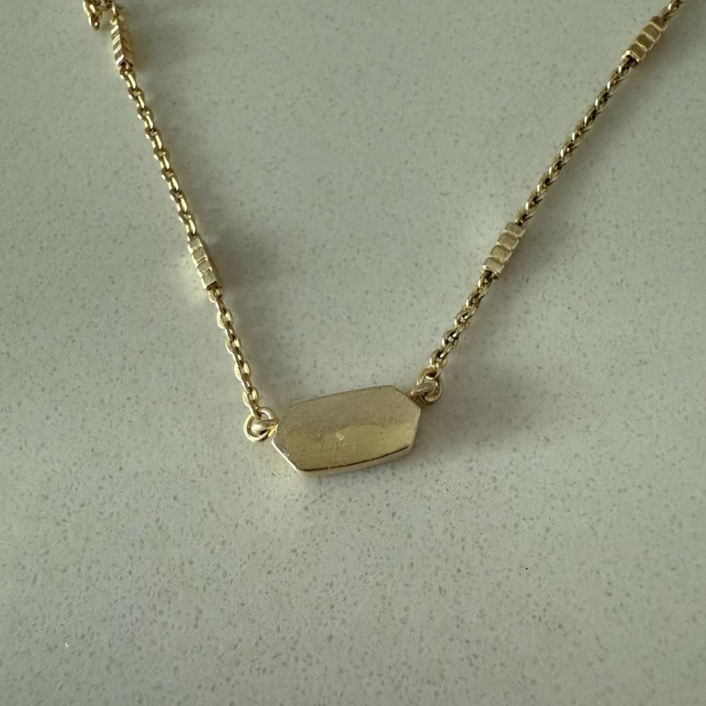Designer Kendra Scott Fern Pendant Gold Chain Necklace Size ONE SIZE - 5 Thumbnail