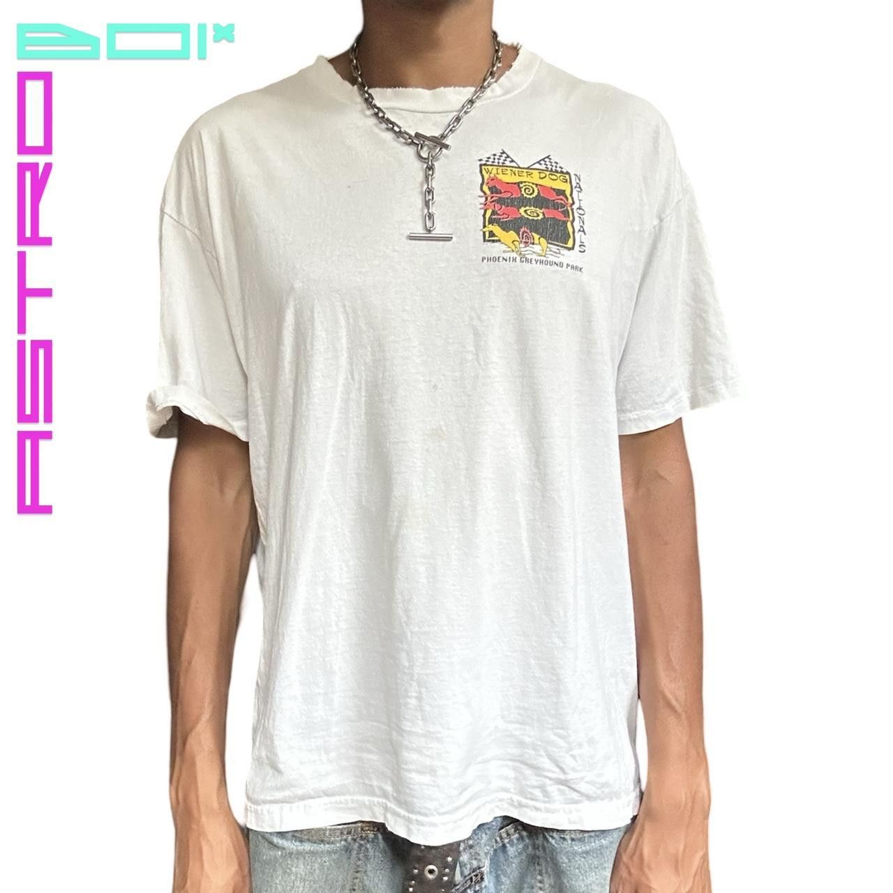 Other Vintage 90s White Ripped Graphic T-shirt - XL Size US XL / EU 56 / 4 - 3 Thumbnail