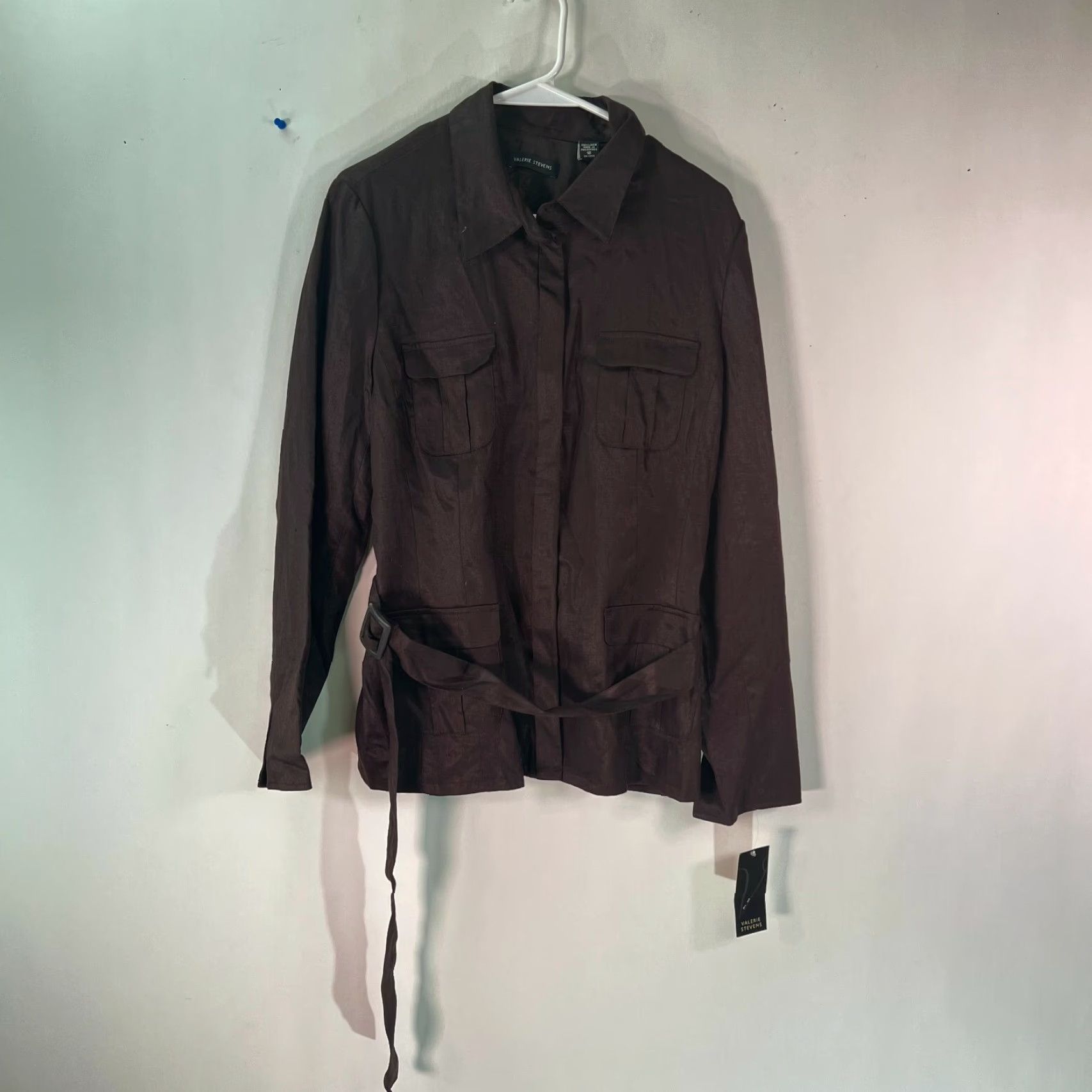 Vintage VINTAGE Valerie Stevens Womens Blazer Suit Jacket Long Sleeve Linen Brown Size 12 Size XL / US 12-14 / IT 48-50 - 2 Thumbnail