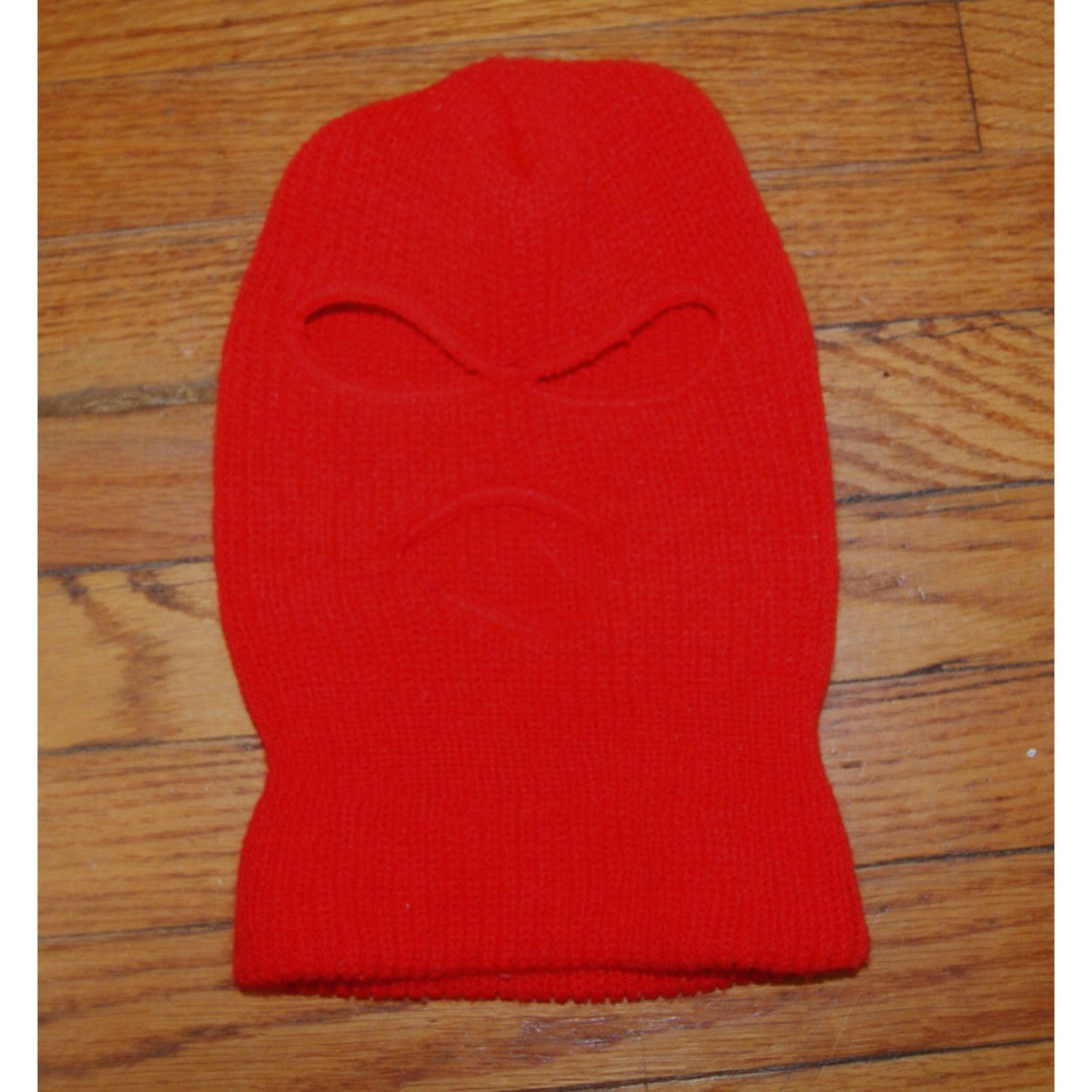 Vintage VTG Knit Ski Balaclava 70s 80s Robber Mask Full Face 3 Hole Size ONE SIZE - 1 Thumbnail