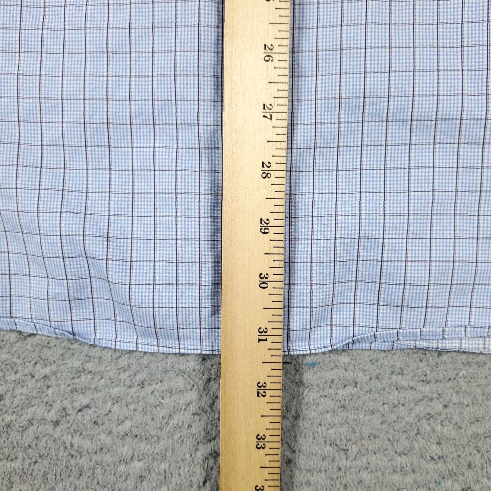 BUGATCHI Bugatchi Uomo Shirt Mens XL Blue Check Classic Fit Button Up Long Sleeve Size US XL / EU 56 / 4 - 6 Thumbnail