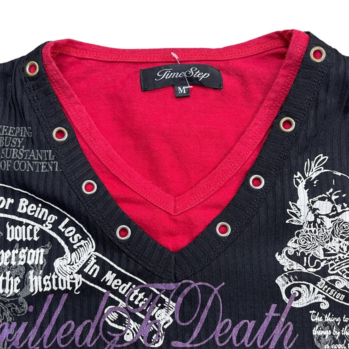 14th Addiction × If Six Was Nine × Le Grande Bleu (L.G.B.) Y2K Poem Time Step Gothic Grunge Punk Style Tee Ifsixwasnine Size US M / EU 48-50 / 2 - 9 Thumbnail