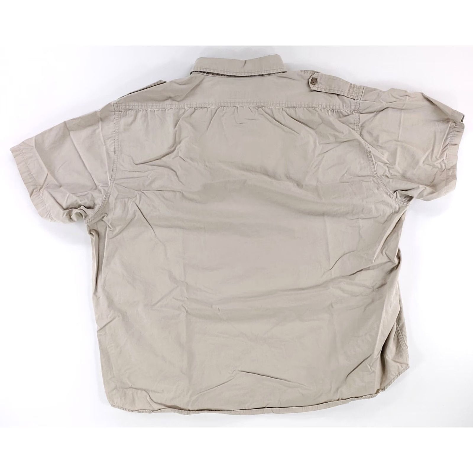 Vintage VINTAGE LL Bean Safari Button Up Shirt Epaulettes Tan Short Sleeve Mens XXL 90s Size US XXL / EU 58 / 5 - 3 Thumbnail