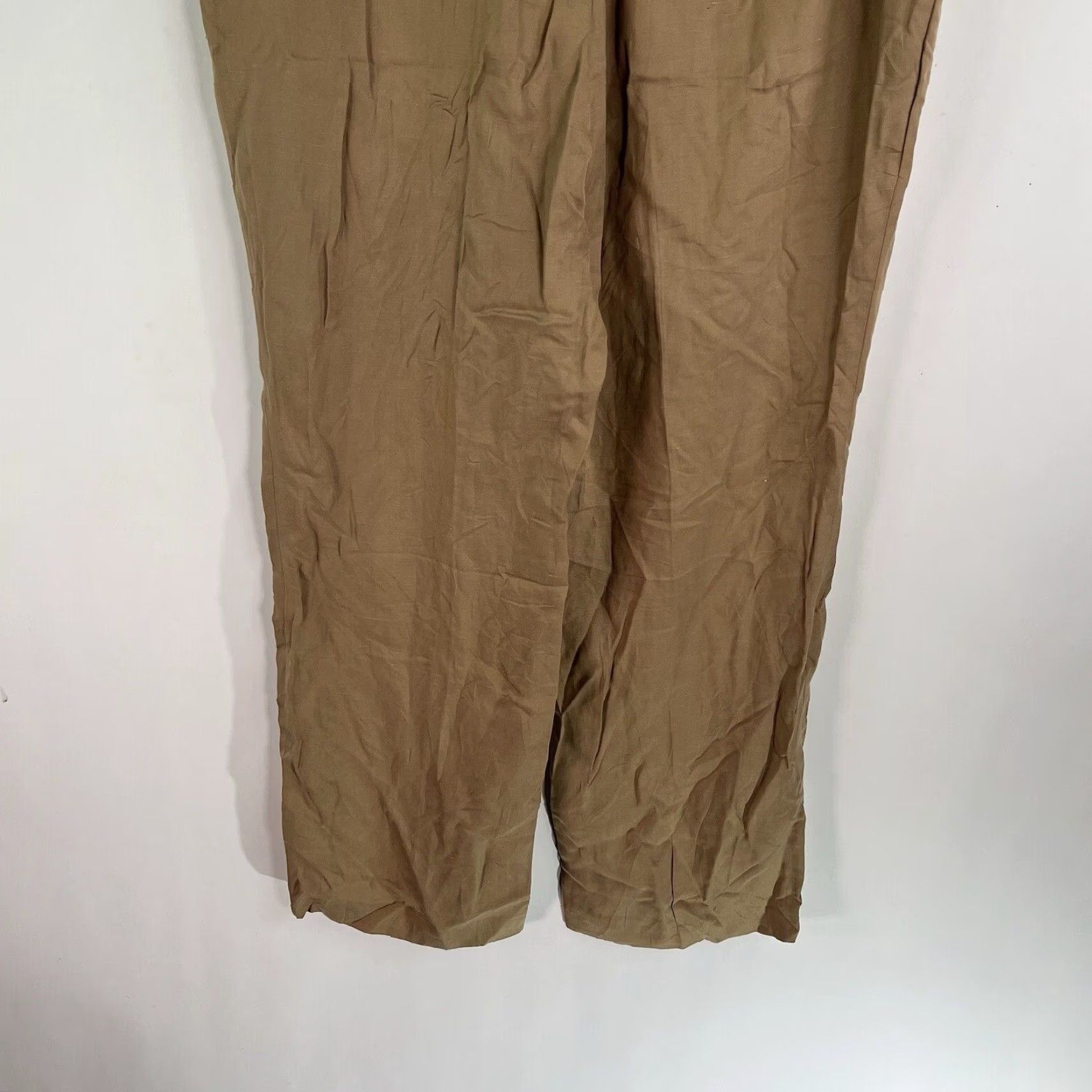 Vintage J. Ferrar Relaxed Linen Blend Pants Mens XL (40-42) Tan Linen Lyocell Flat Front Zip 32in Inseam Straight Leg Dress Pants Mens Size US 40 / EU 56 - 7 Thumbnail