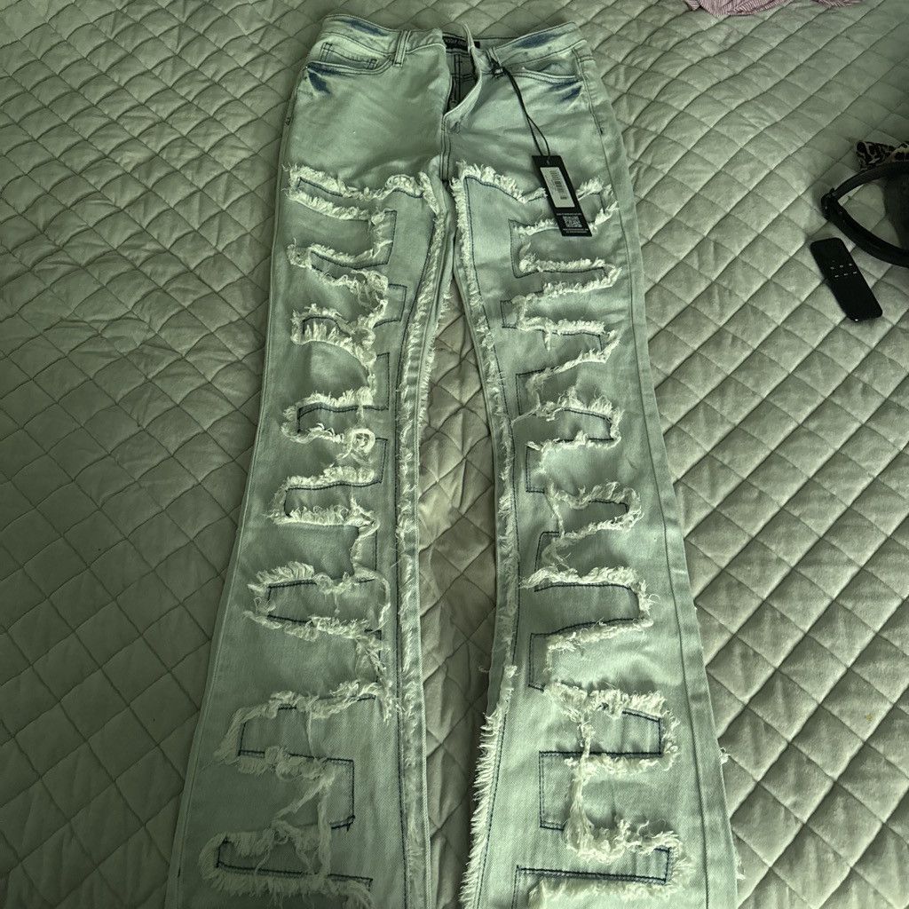 Other ZARIYAH LIGHT WASH STACKED FLARE JEAN L / LIGHT WASH Size 25" / US 0 / IT 36 - 1 Thumbnail