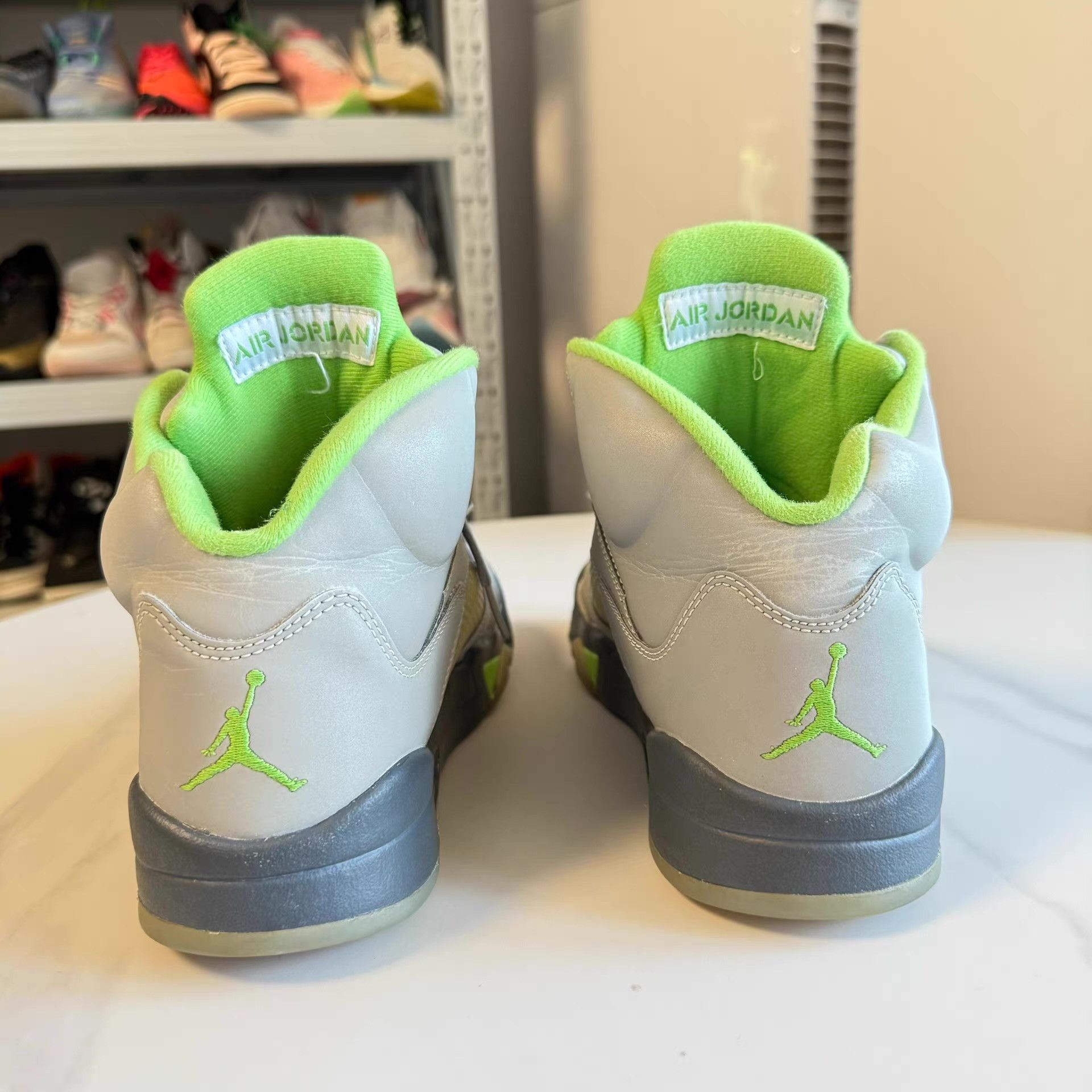 Nike Air Jordan 5 Retro, grey green colorway Q10 Size US 8 / EU 41 - 2 Thumbnail
