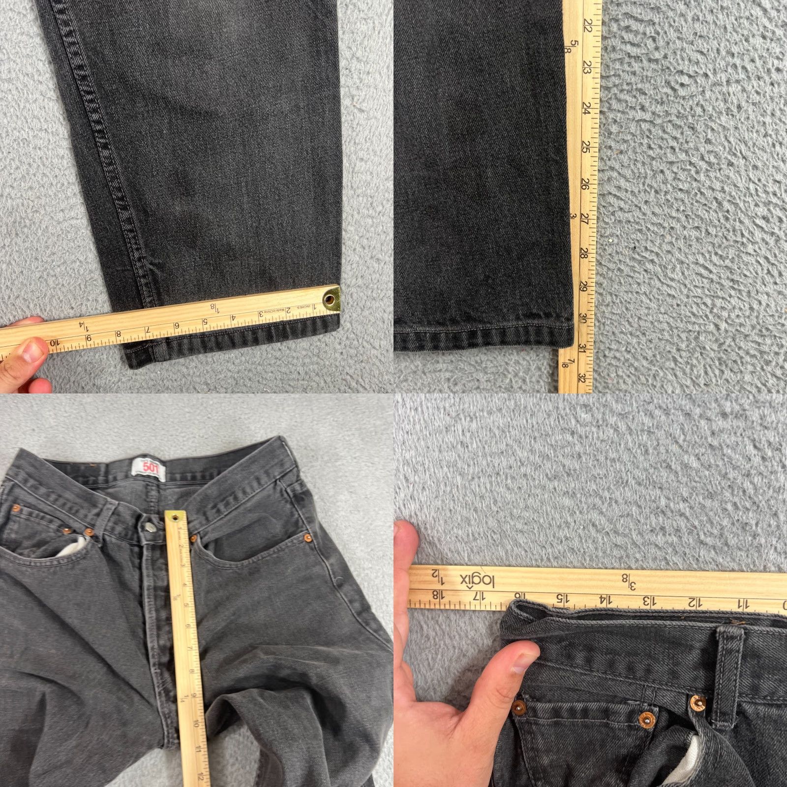 Levi's VINTAGE Levi's 501 Jeans Men Regular Fit 32x31 Black Denim Button Fly Straight Leg Size US 34 / EU 50 - 8 Thumbnail
