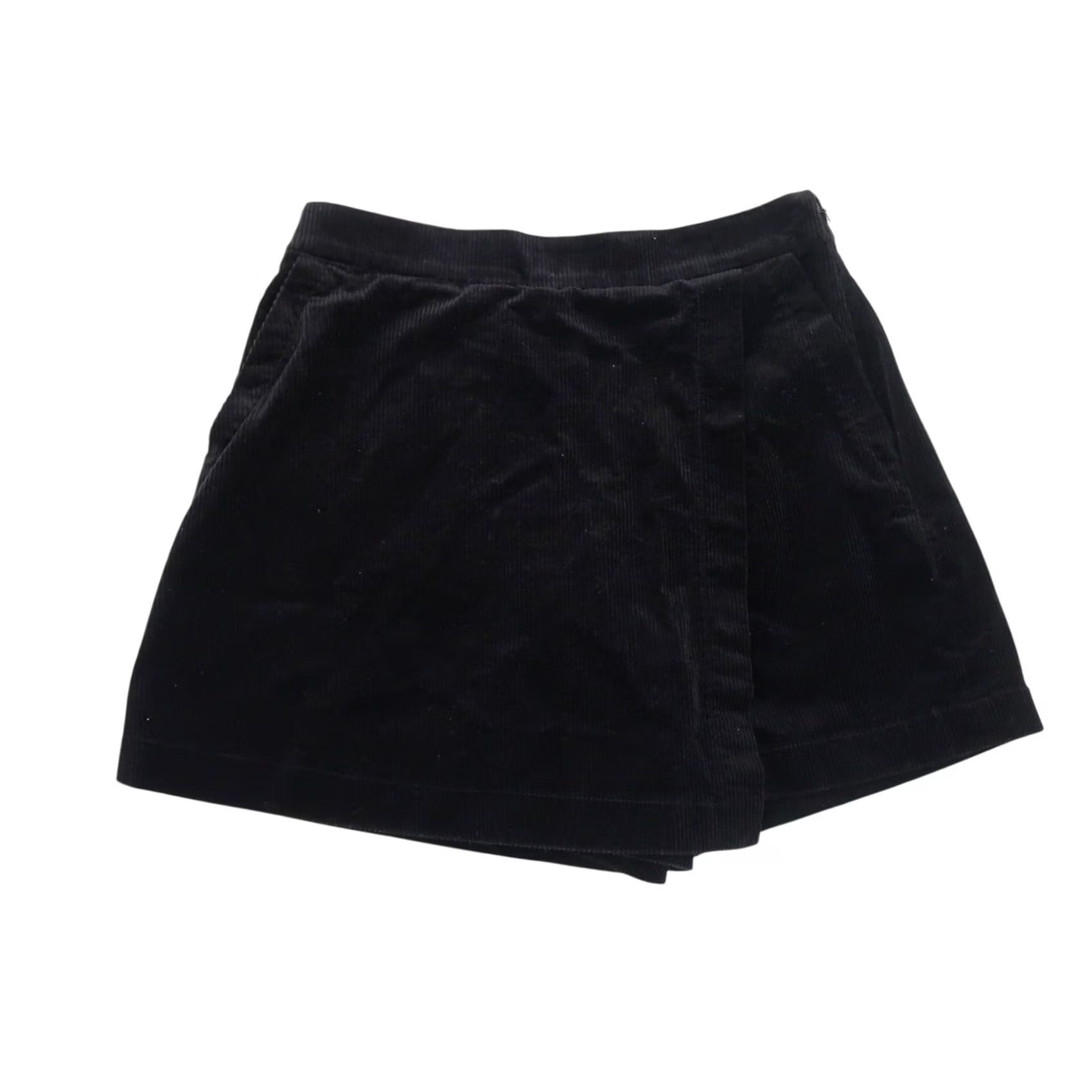 Uniqlo Uniqlo Skort Black Corduroy Mini Cotton Spandex Women M Casual Short Skort Pockets Knit Fall Spring Winter XS Size 32" / US 10 / IT 46 - 2 Thumbnail