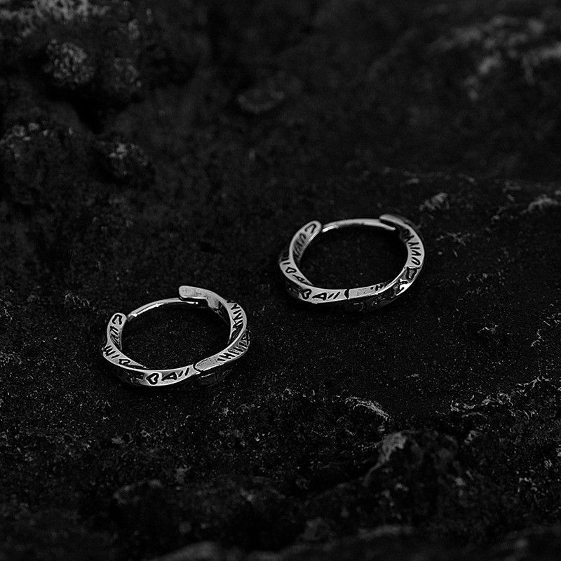 Jewelry × Sterling Silver Punk Earrings One Pairs Chrome Jewelry Size ONE SIZE - 6 Thumbnail
