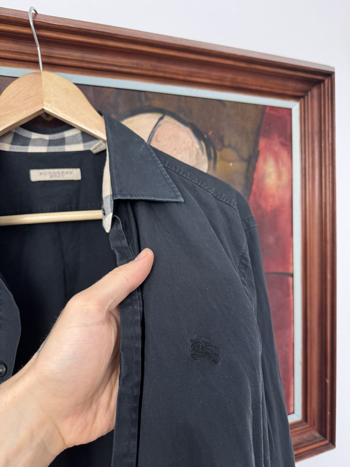 Burberry Burberry Button Up Casual Shirt Black Nova Check Rare Luxury Size US L / EU 52-54 / 3 - 4 Thumbnail