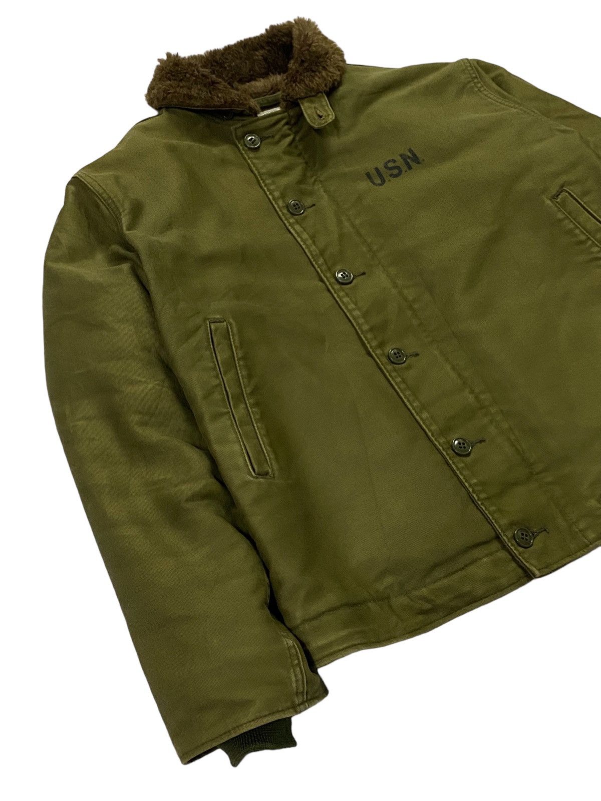 Vintage Vintage Houston U.S.N Navy N-1 Deck Jacket Size US L / EU 52-54 / 3 - 16 Thumbnail