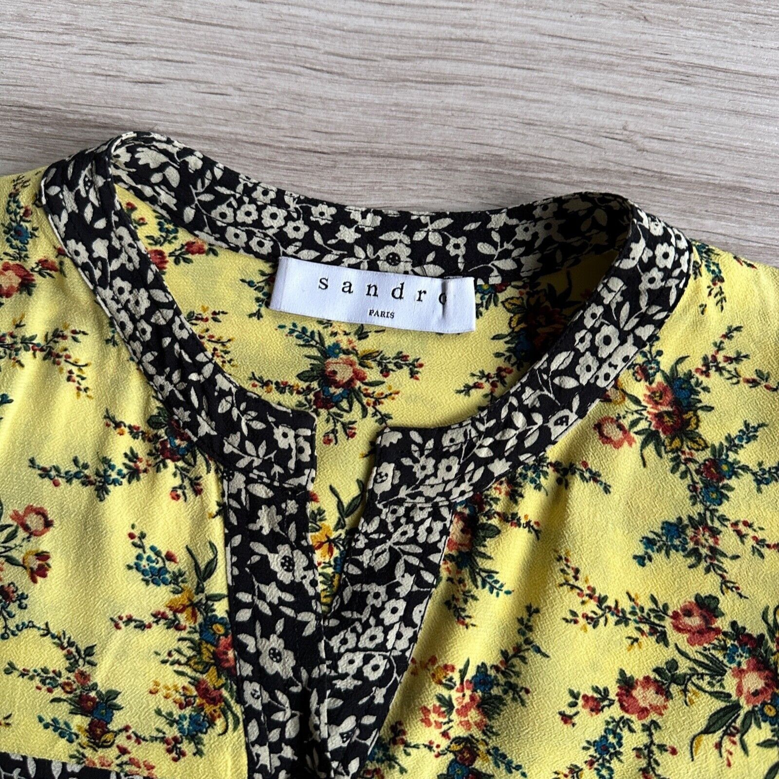 Sandro Sandro Viscose Floral Pattern Summer Boho Dress 8488AC Size M / US 6-8 / IT 42-44 - 2 Thumbnail